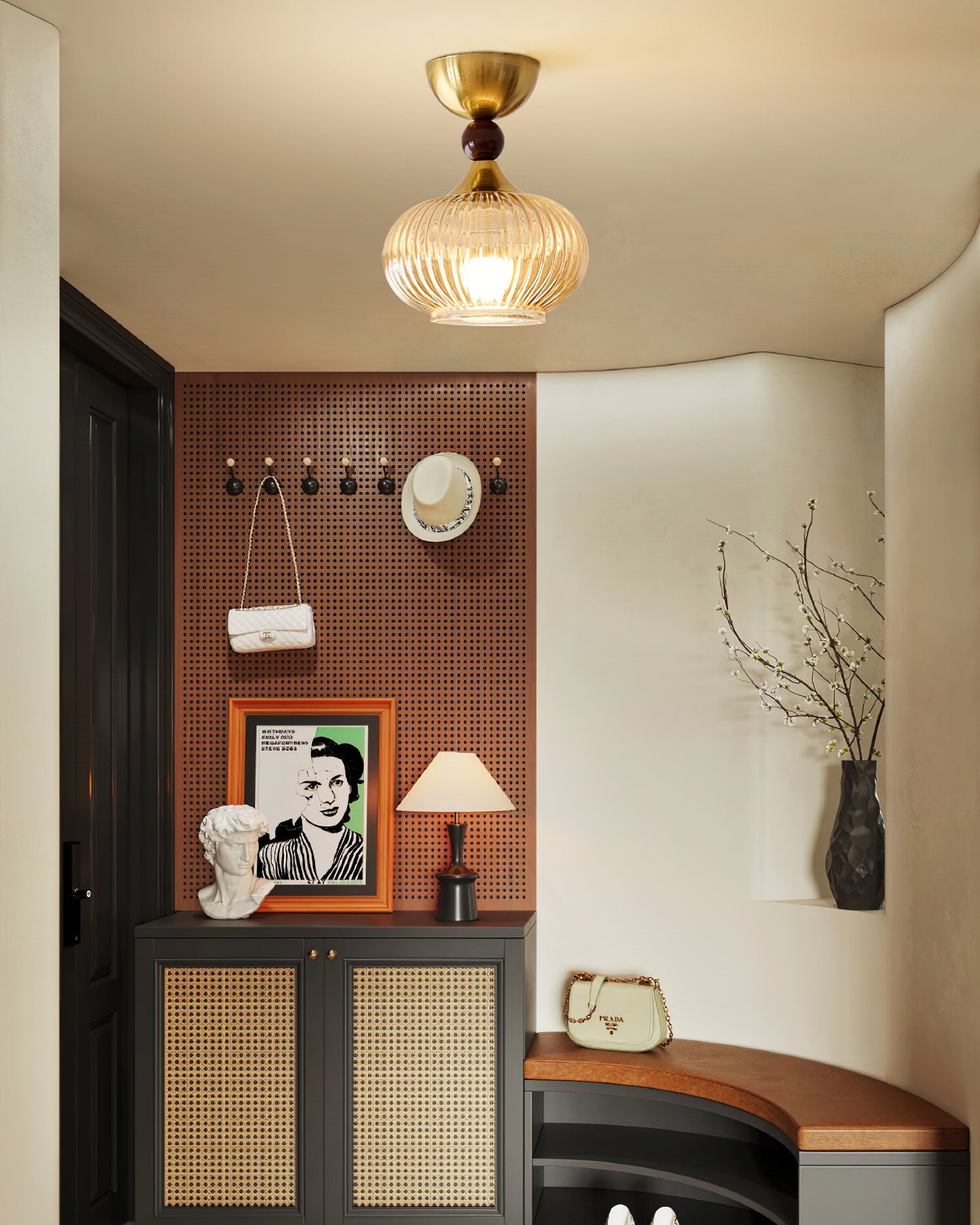 Kaydan Modern Glass Ceiling Light