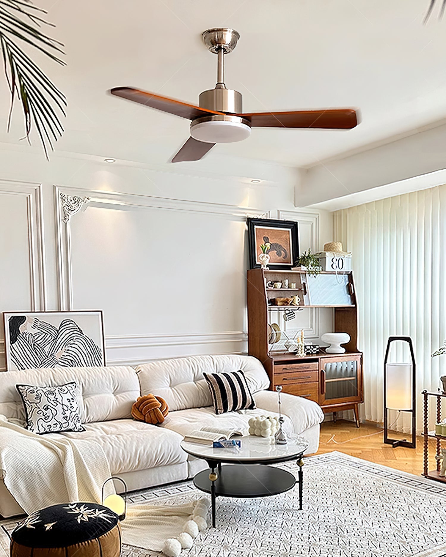 Kendal Modern Wood Ceiling Fan Light