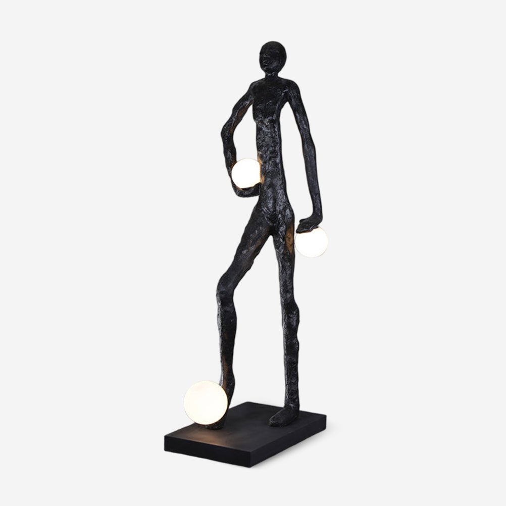Kaelthos Textured Black Metal Floor Lamp - Blowlighting