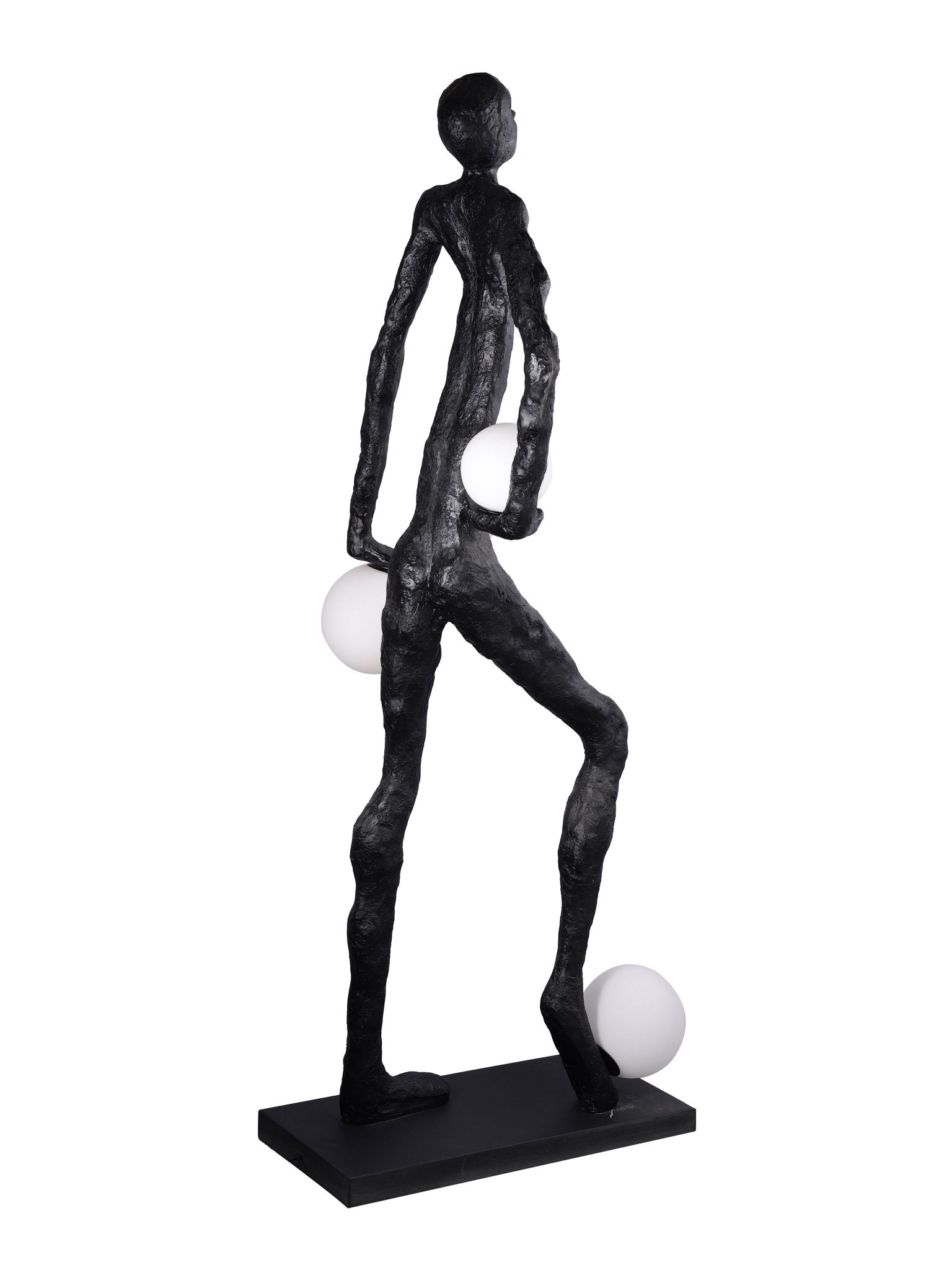 Kaelthos Textured Black Metal Floor Lamp - Blowlighting