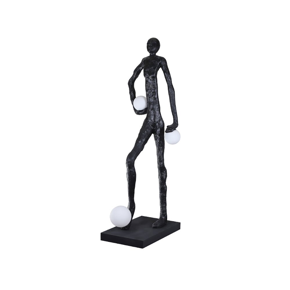 Kaelthos Textured Black Metal Floor Lamp - Blowlighting