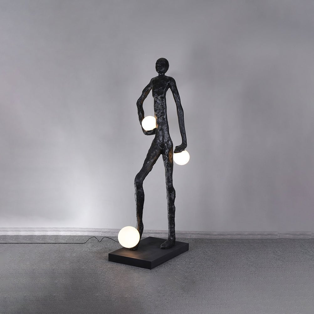 Kaelthos Textured Black Metal Floor Lamp - Blowlighting