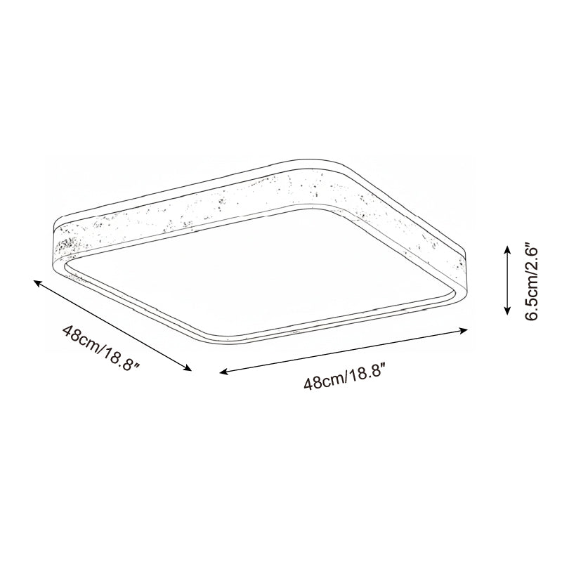 Kirin Minimalist Travertine Ceiling Light