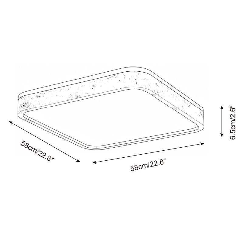 Kirin Minimalist Travertine Ceiling Light