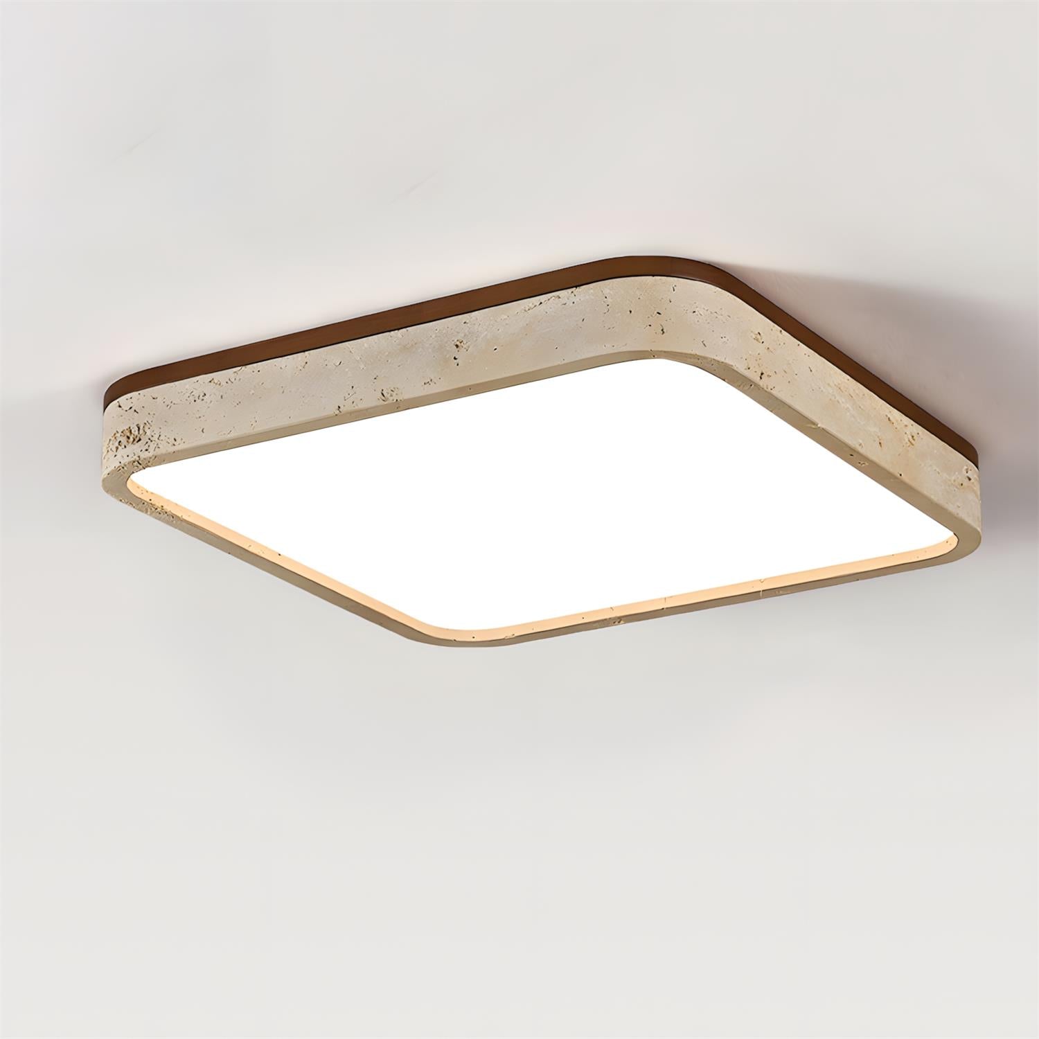 Kirin Minimalist Travertine Ceiling Light