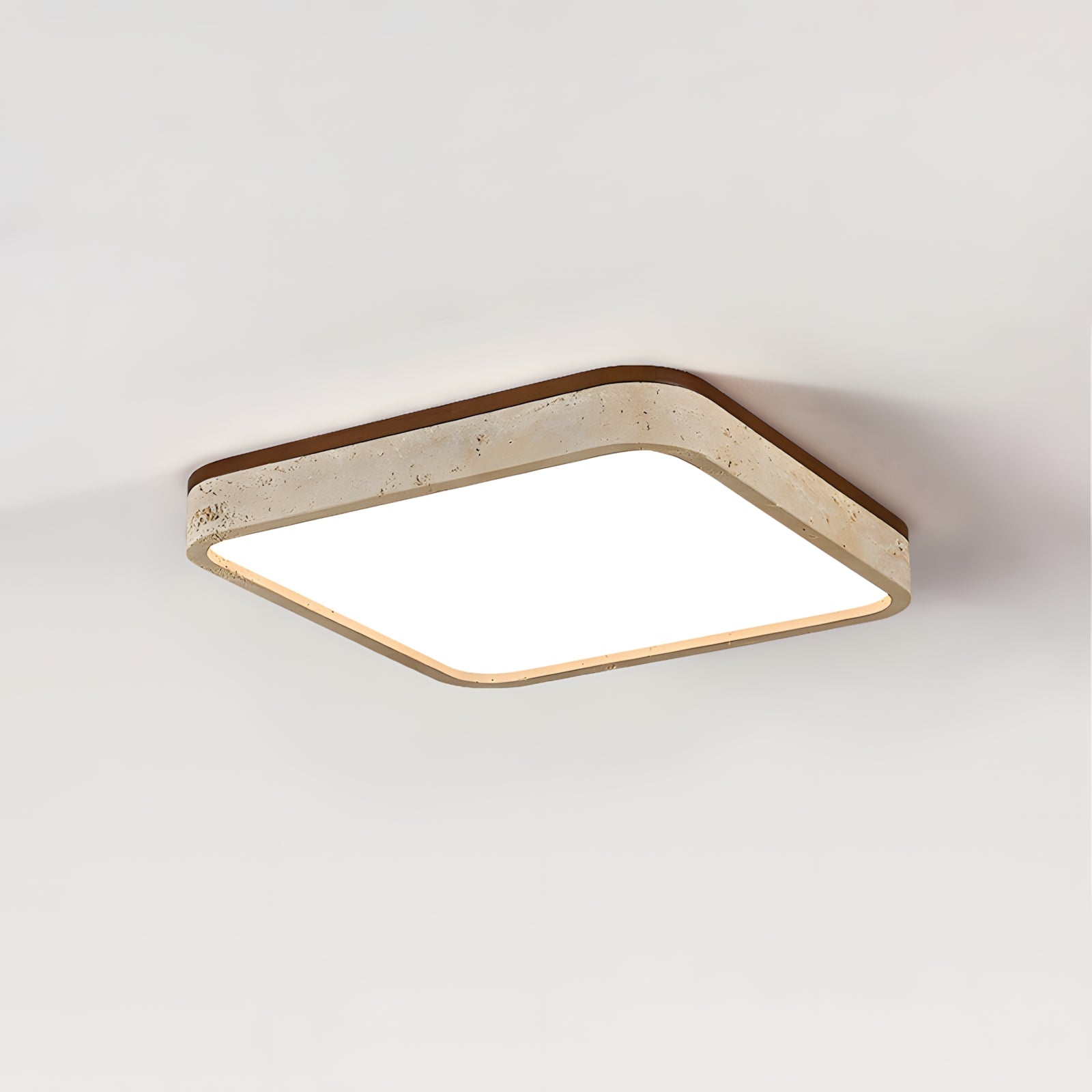 Kirin Minimalist Travertine Ceiling Light