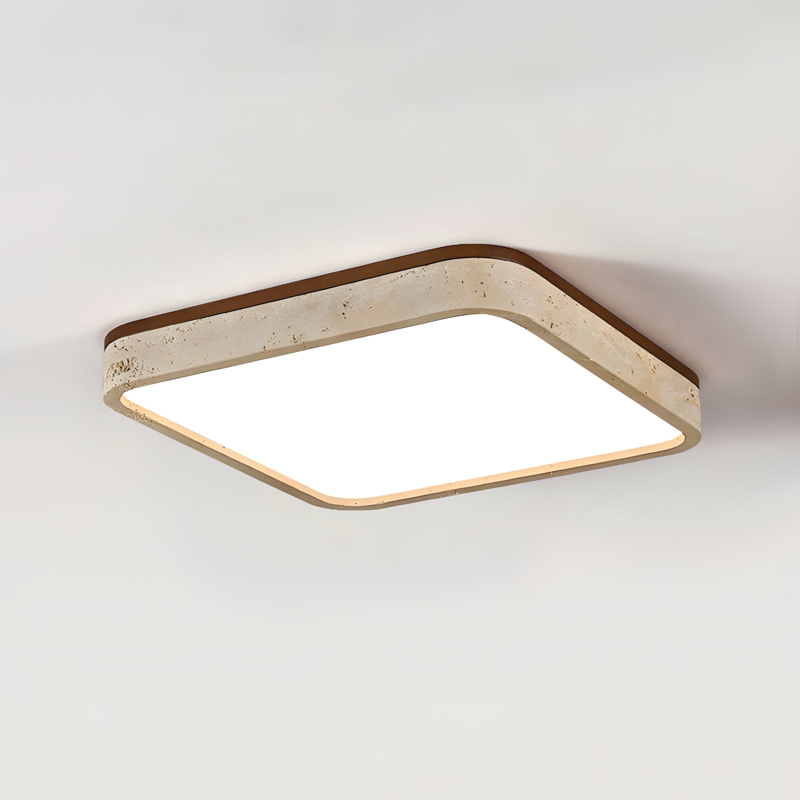 Kirin Minimalist Travertine Ceiling Light