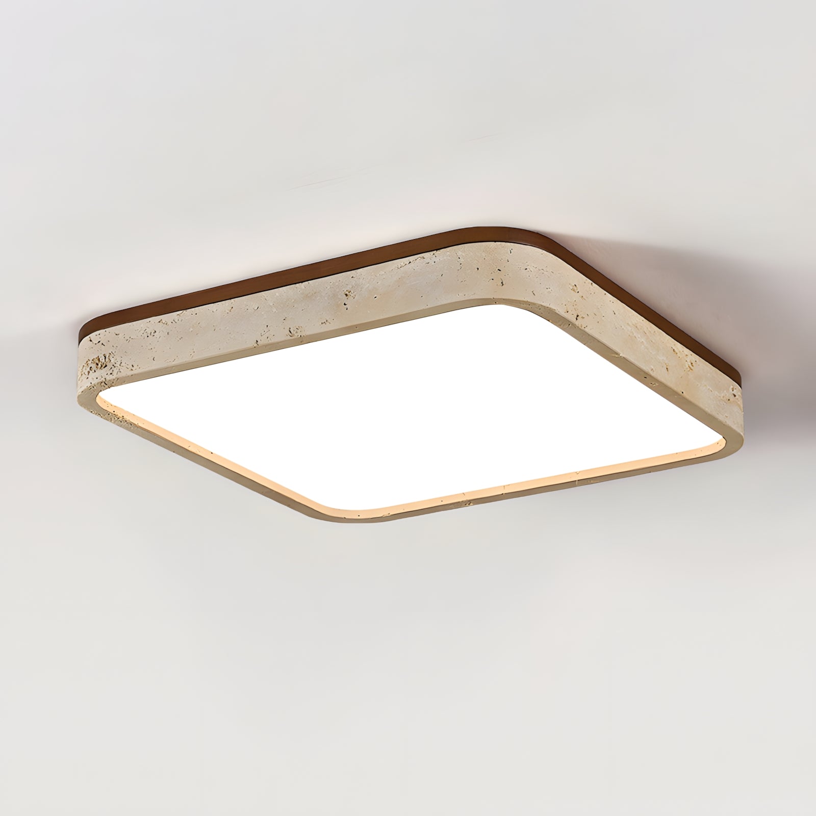 Kirin Minimalist Travertine Ceiling Light