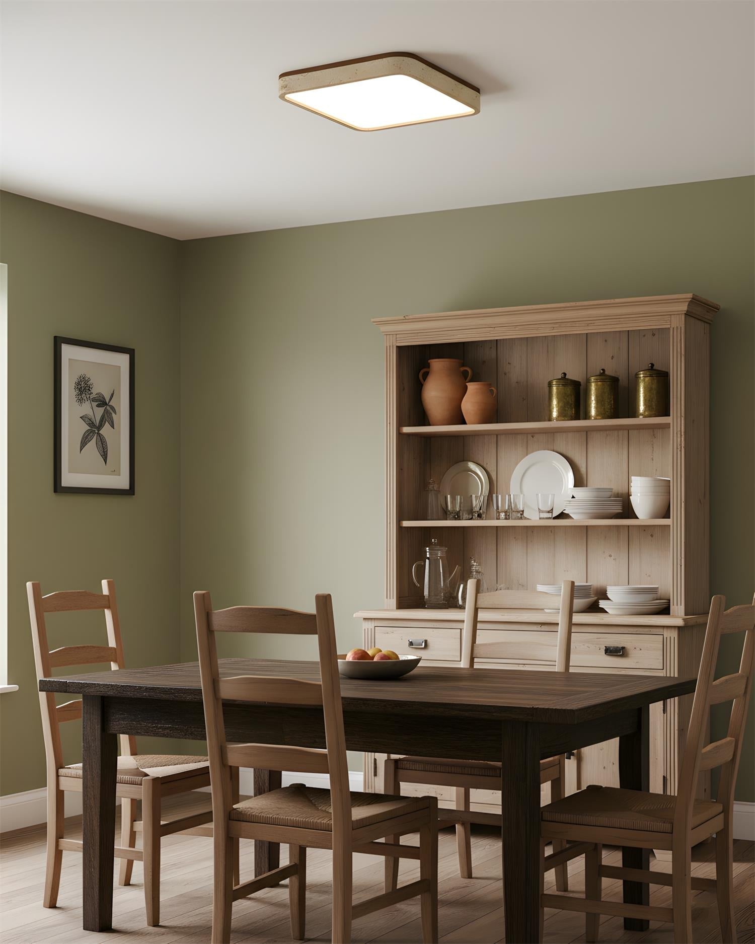 Kirin Minimalist Travertine Ceiling Light