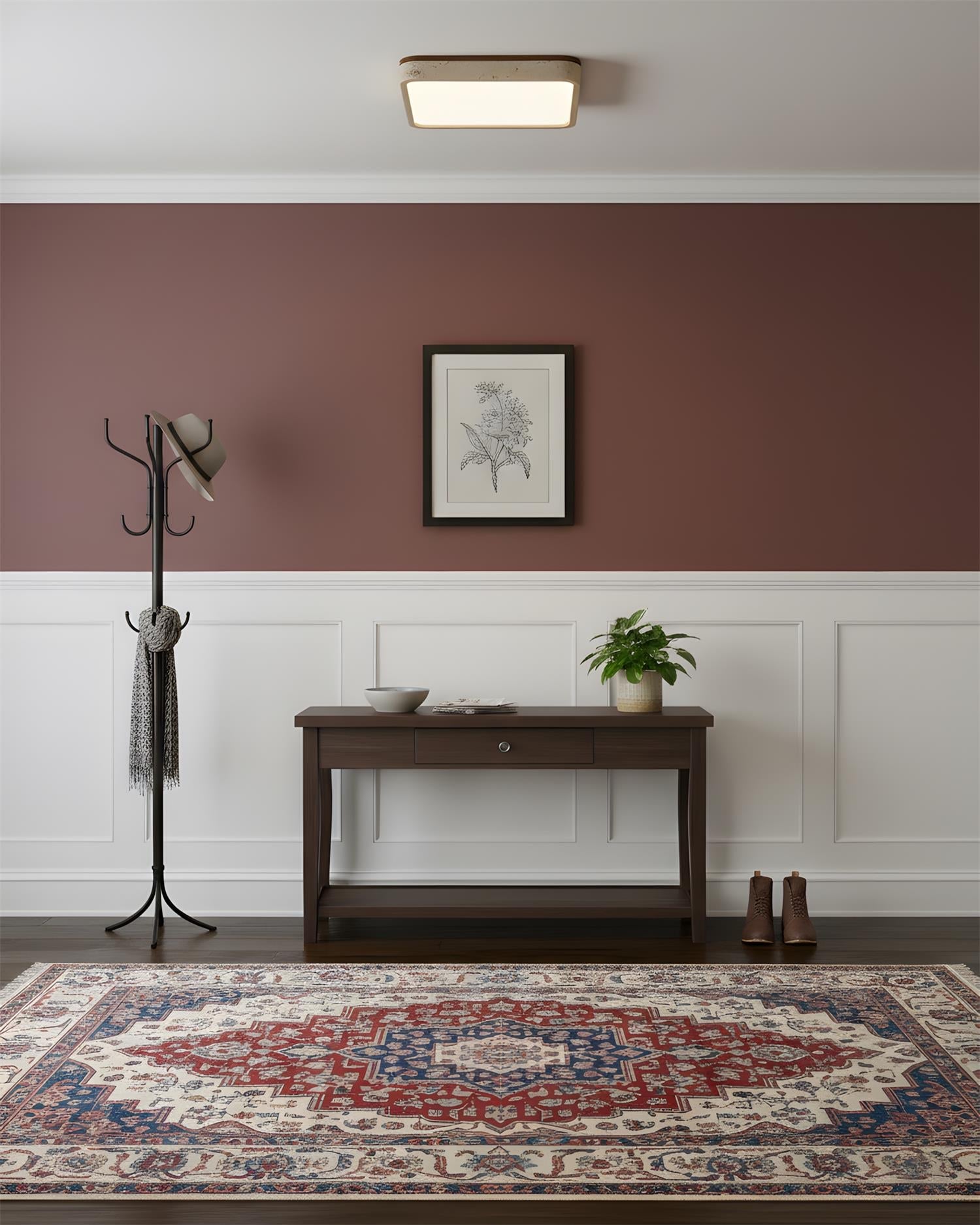 Kirin Minimalist Travertine Ceiling Light