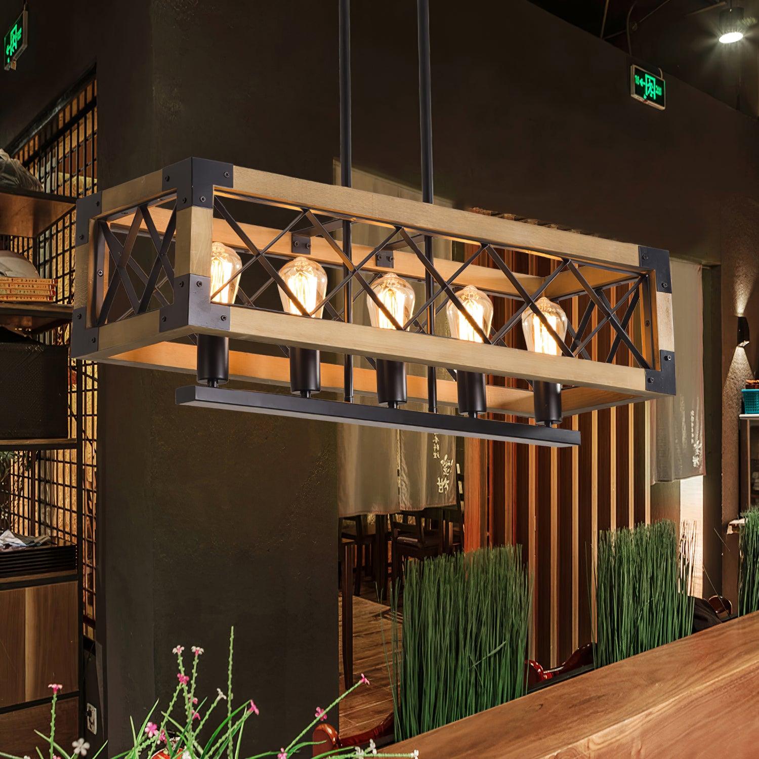 Kitchen Island Rectangle Chandelier - Blowlighting