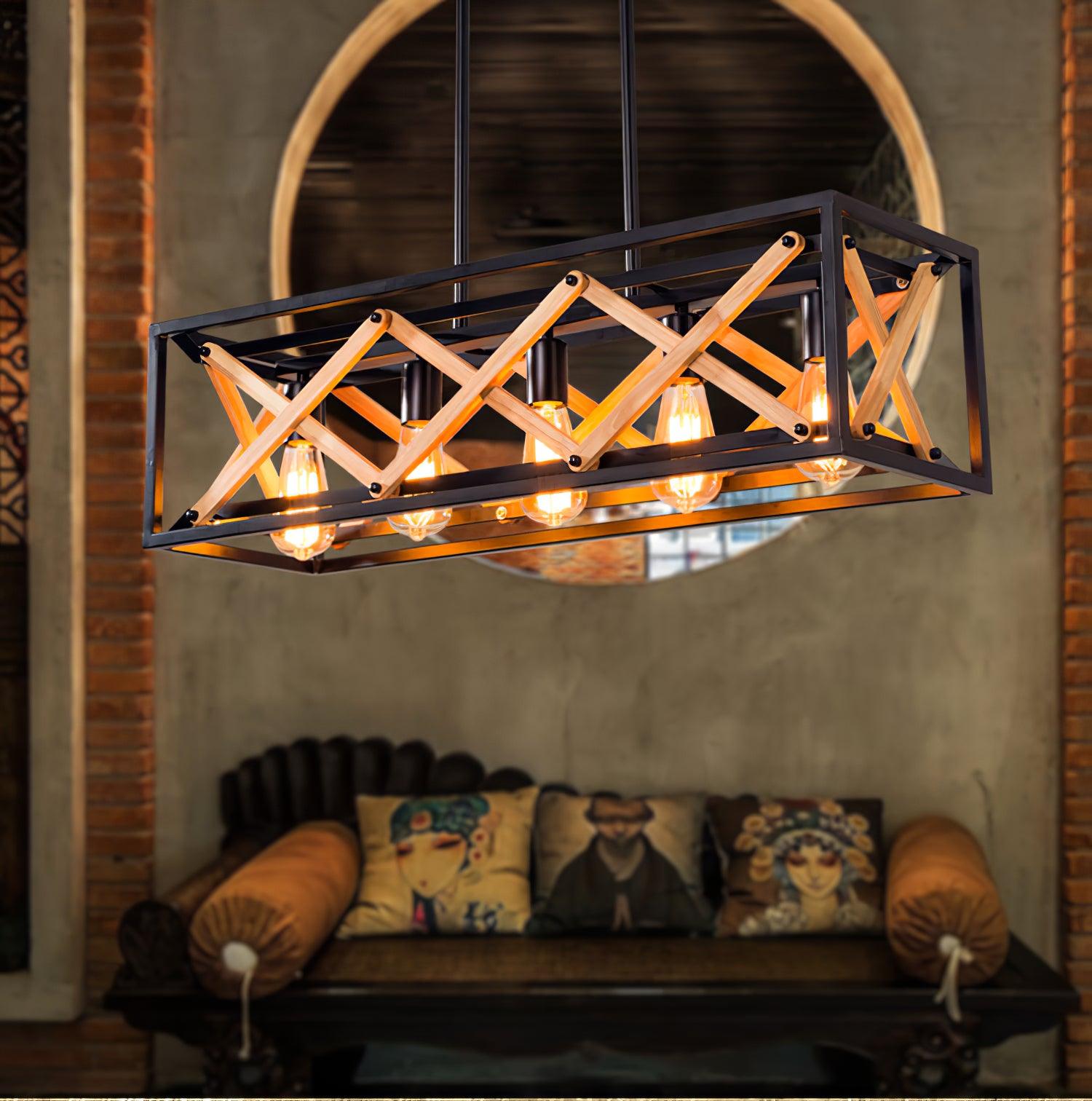 Kitchen Island Rectangle Chandelier - Blowlighting