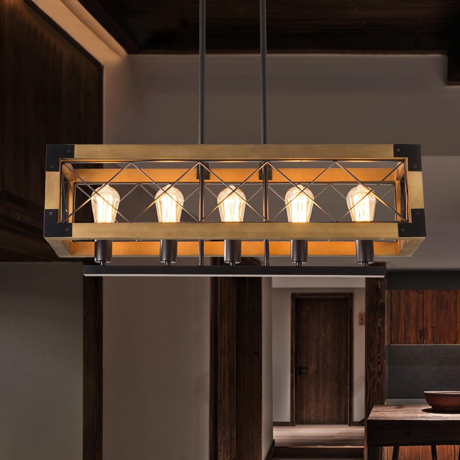 Kitchen Island Rectangle Chandelier - Blowlighting