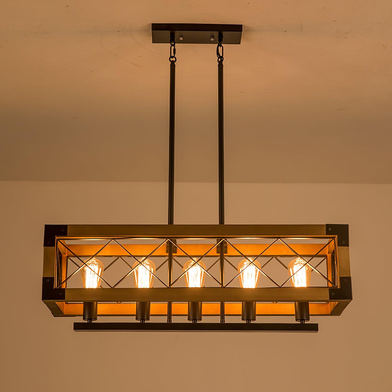 Kitchen Island Rectangle Chandelier - Blowlighting