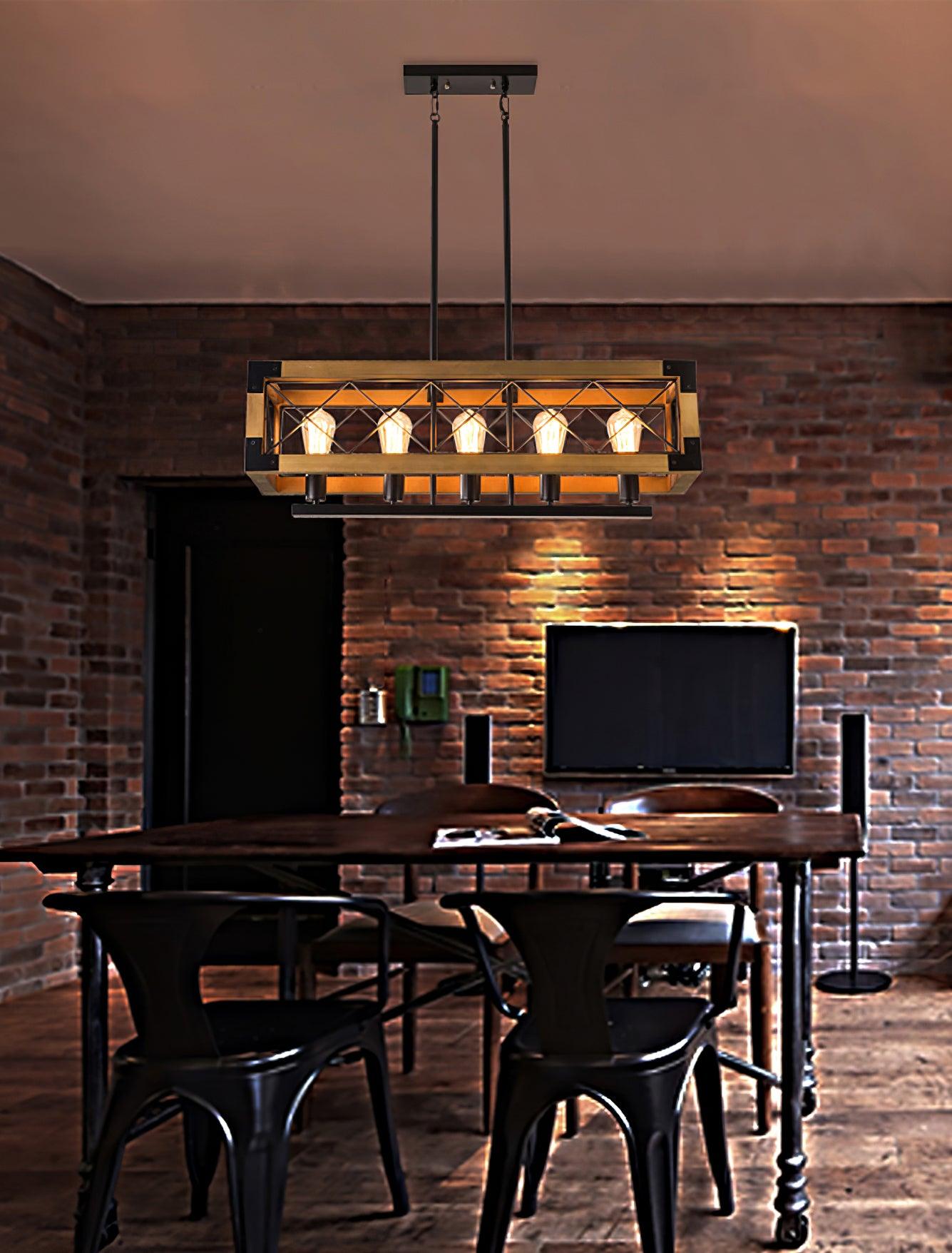 Kitchen Island Rectangle Chandelier - Blowlighting