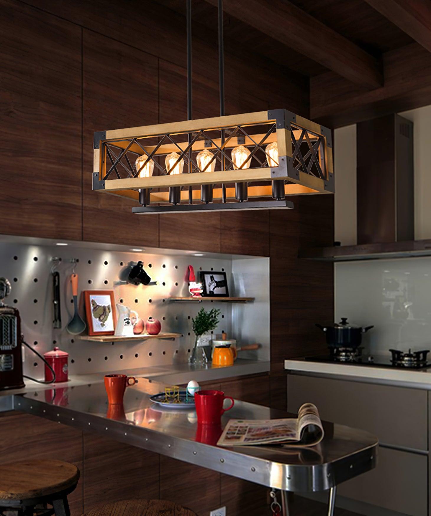 Kitchen Island Rectangle Chandelier - Blowlighting