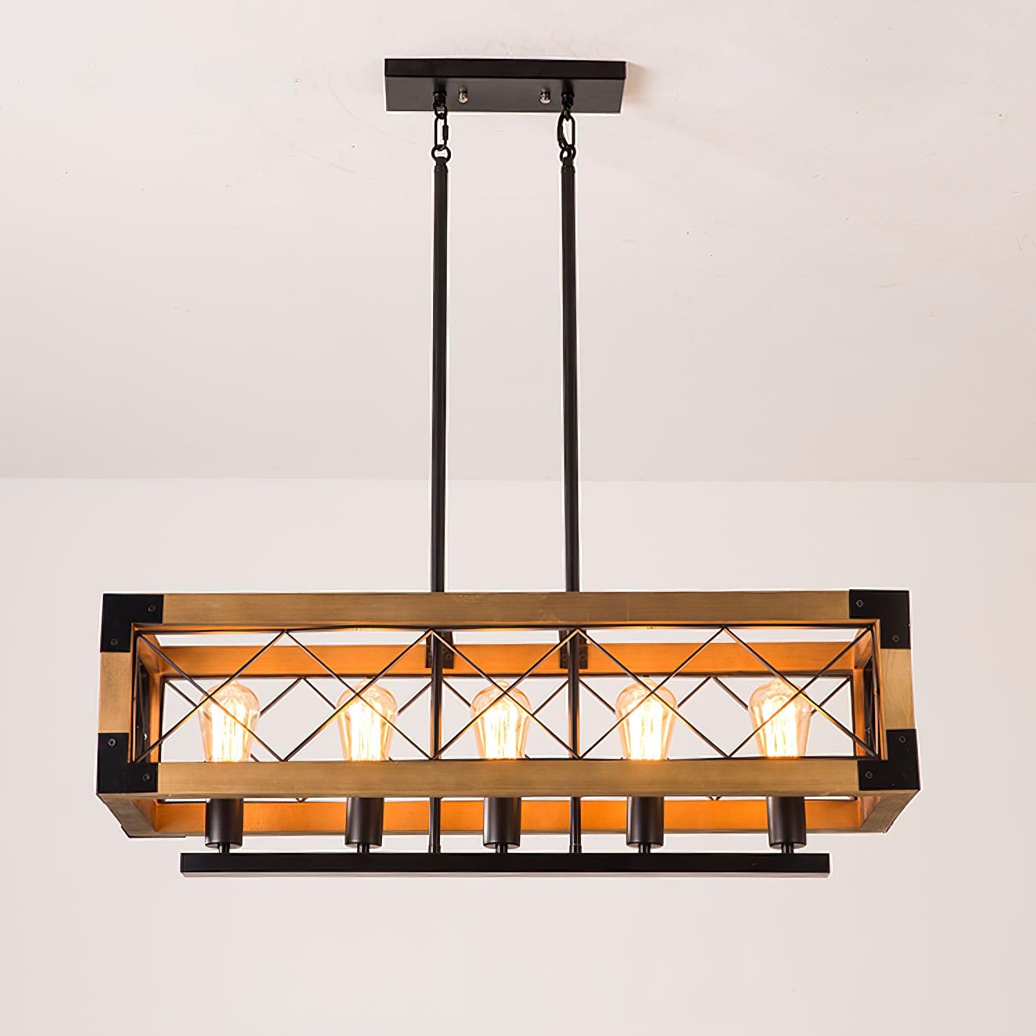 Kitchen Island Rectangle Chandelier - Blowlighting