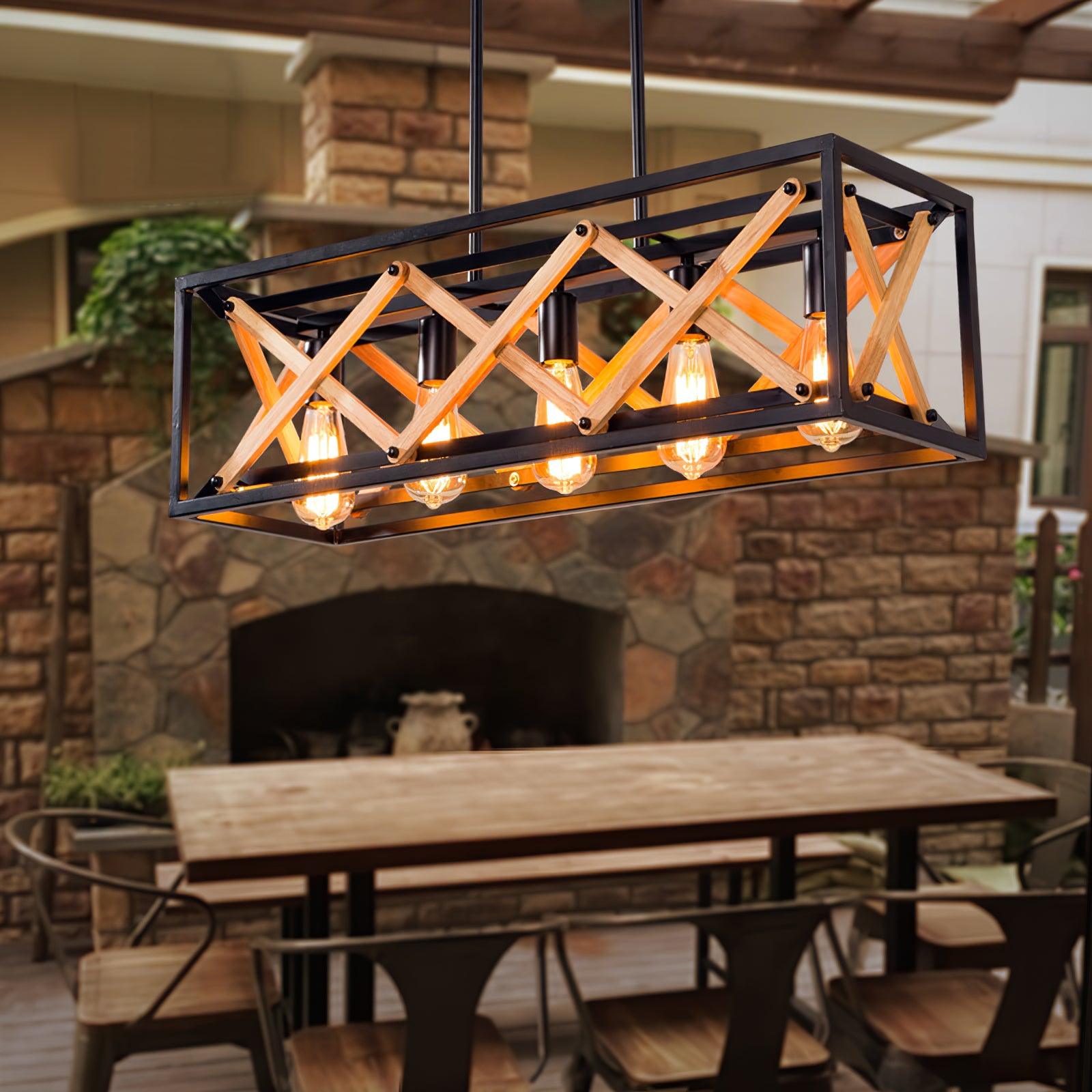 Kitchen Island Rectangle Chandelier - Blowlighting