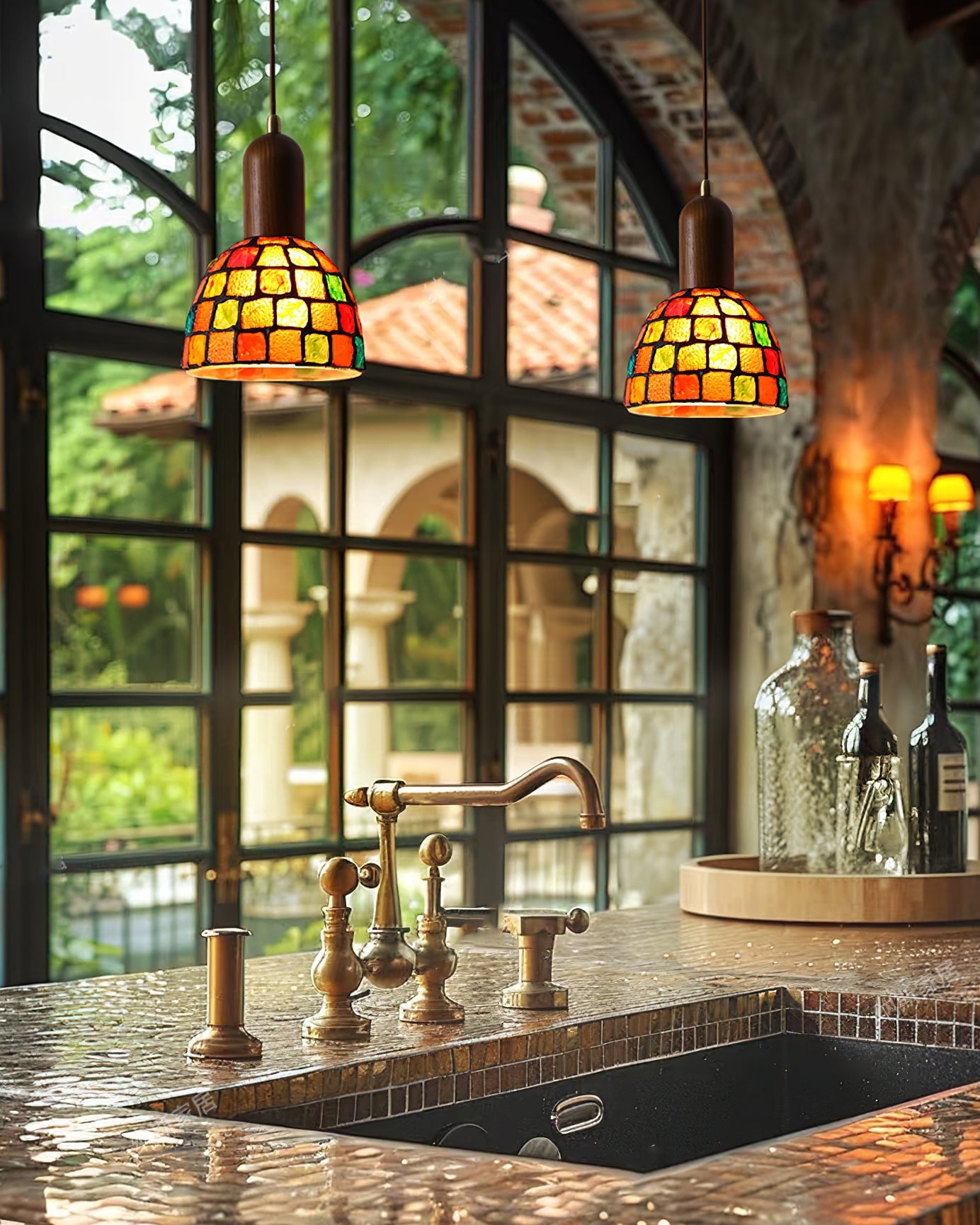 Klima Bohemian Glass Pendant Light