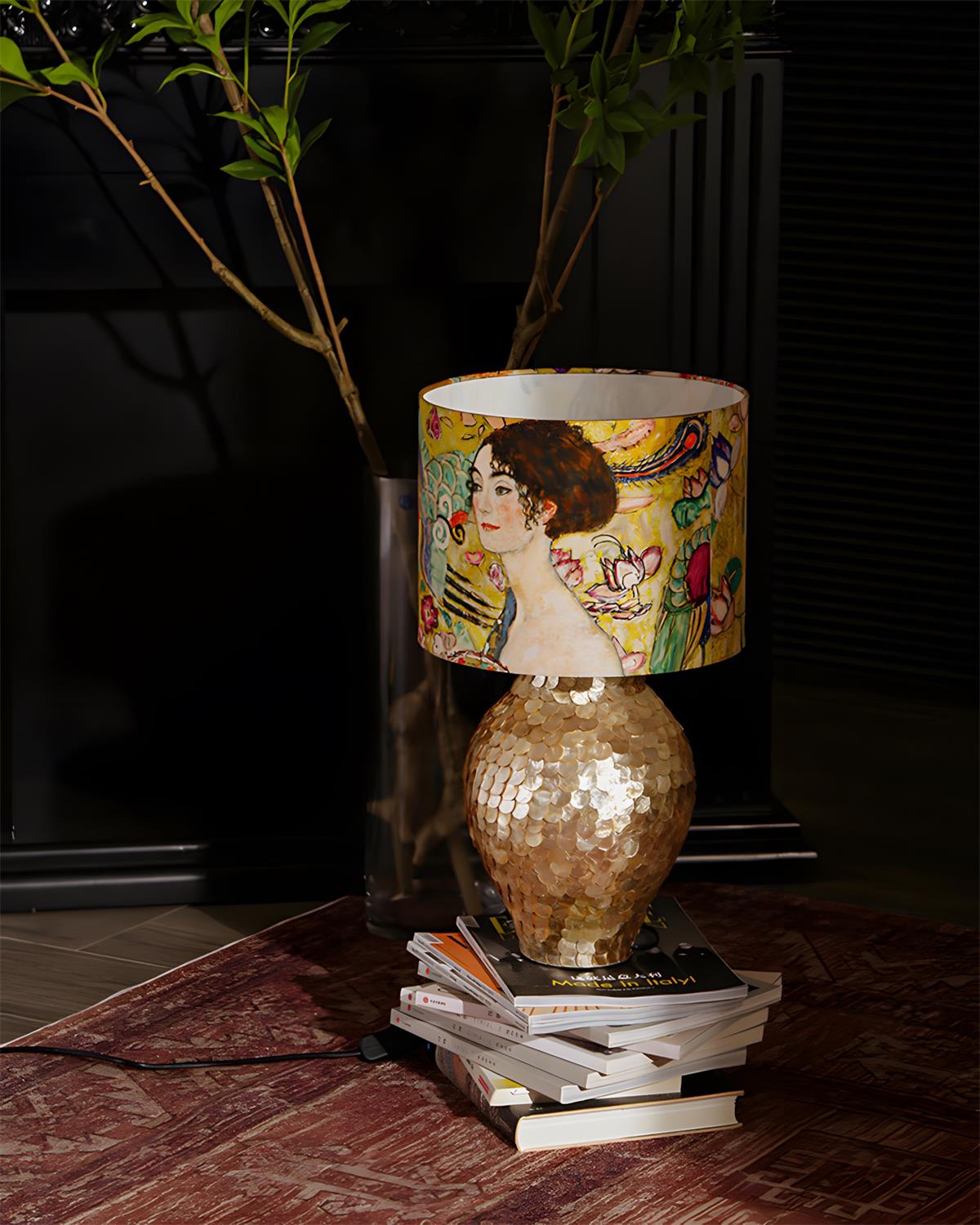 Klimora Vintage Natural Fritillary Table Light