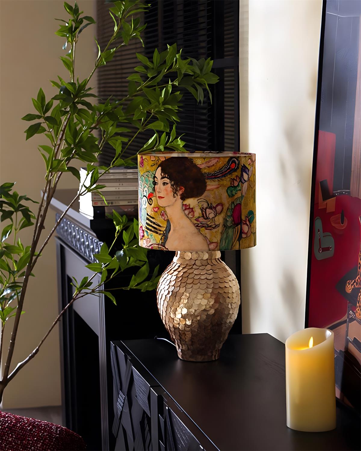 Klimora Vintage Natural Fritillary Table Light