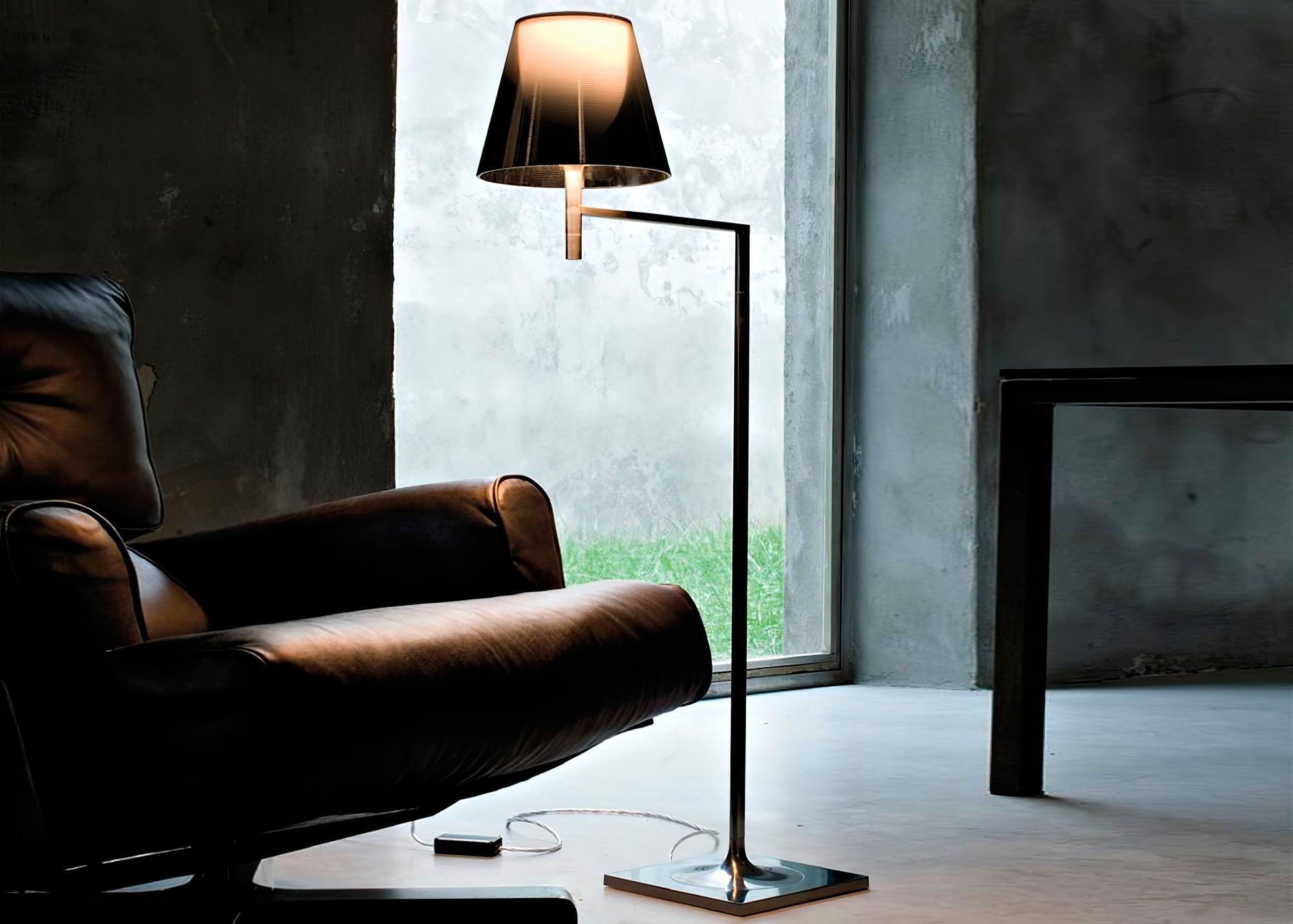 Chrome Prism Bending Floor Light - Blowlighting