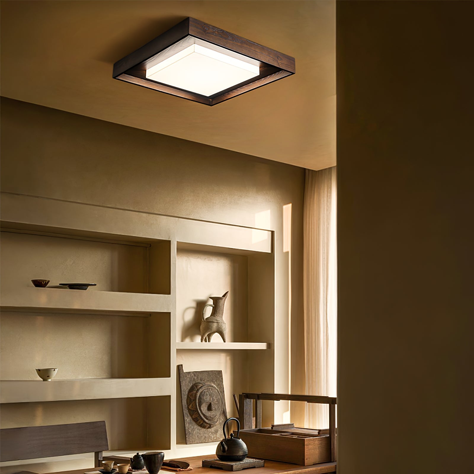 Auro Rustic Wood Ceiling Light - Blowlighting