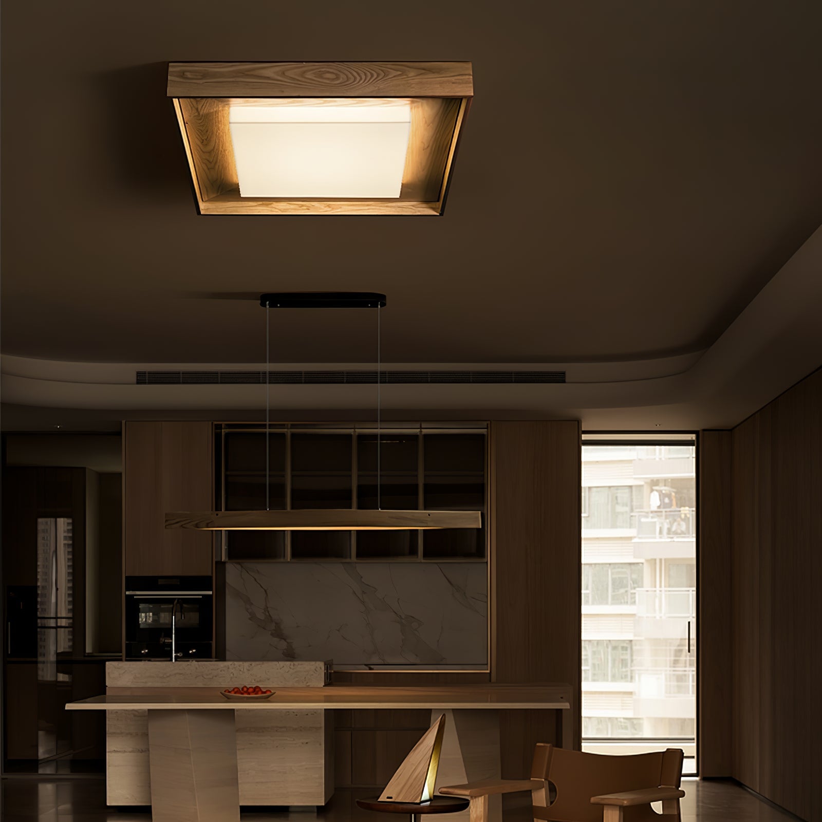 Auro Rustic Wood Ceiling Light - Blowlighting