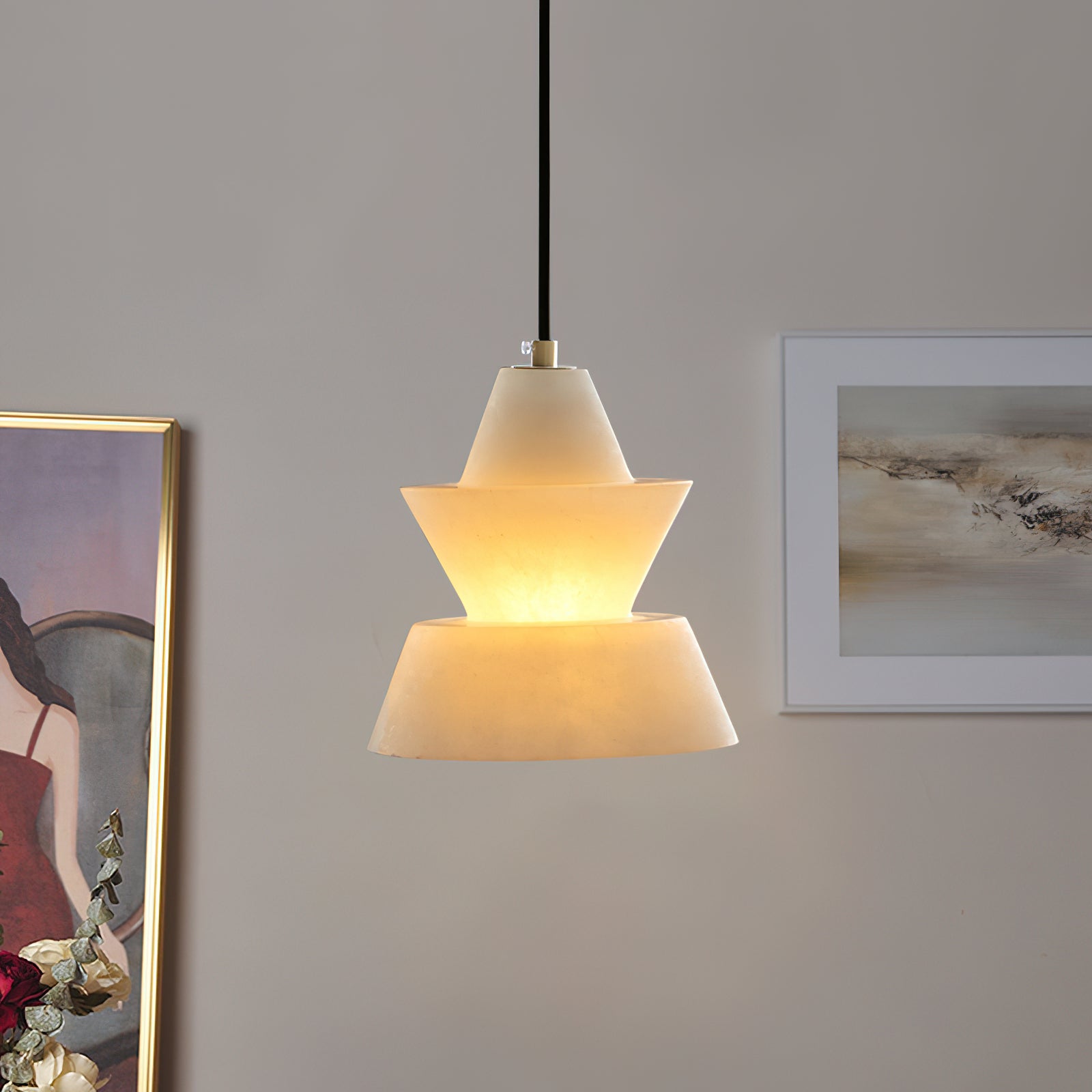 Strata Alabaster Pendant Light - Blowlighting
