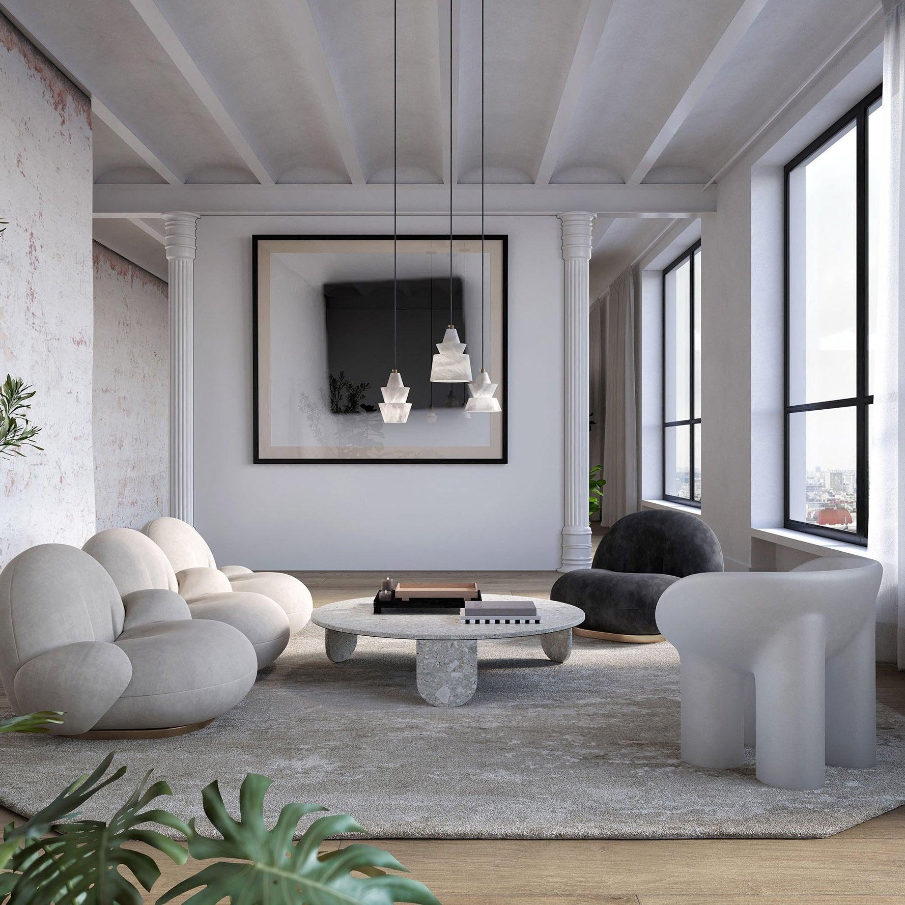 Strata Alabaster Pendant Light - Blowlighting