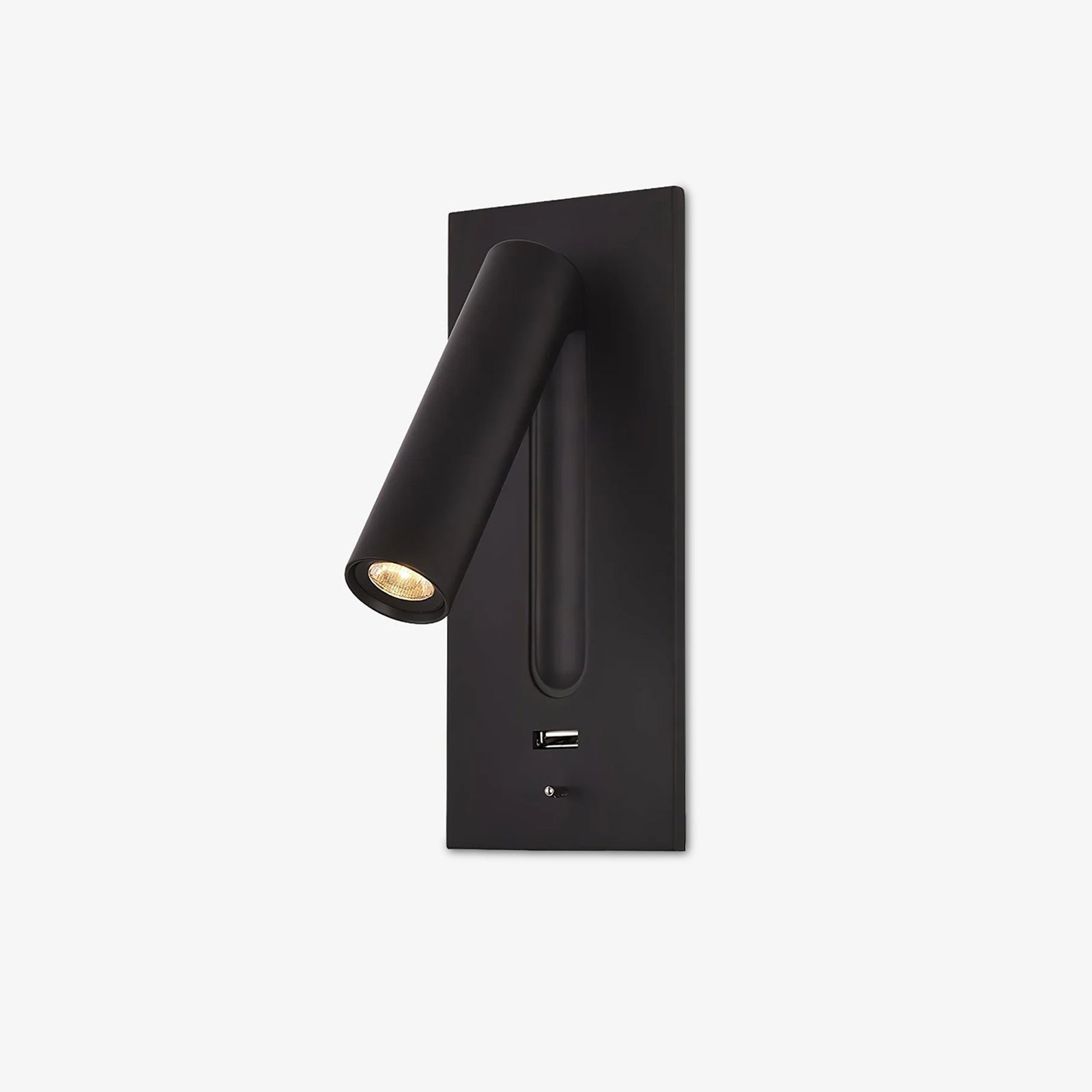 Black Bedside USB Wall Light - Blowlighting
