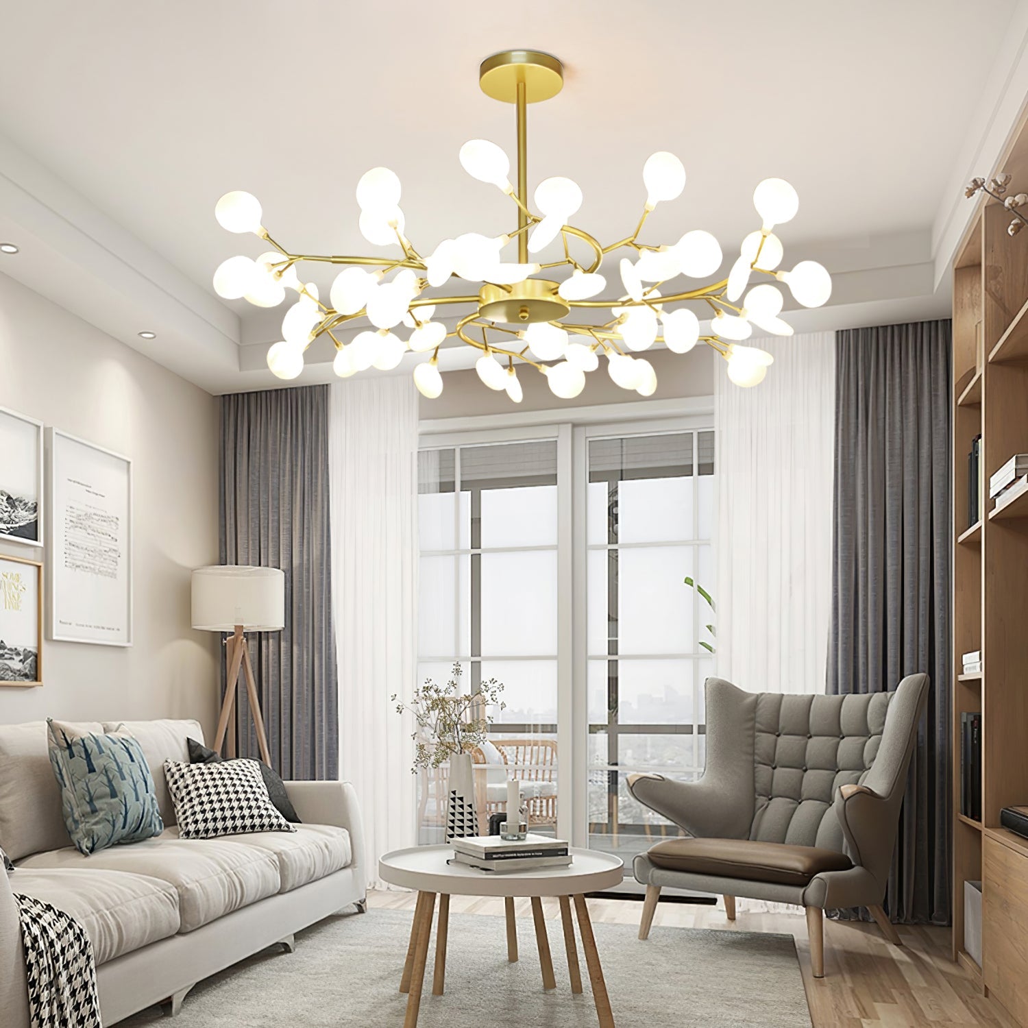LED Firefly Sputnik Chandelier - Blowlighting