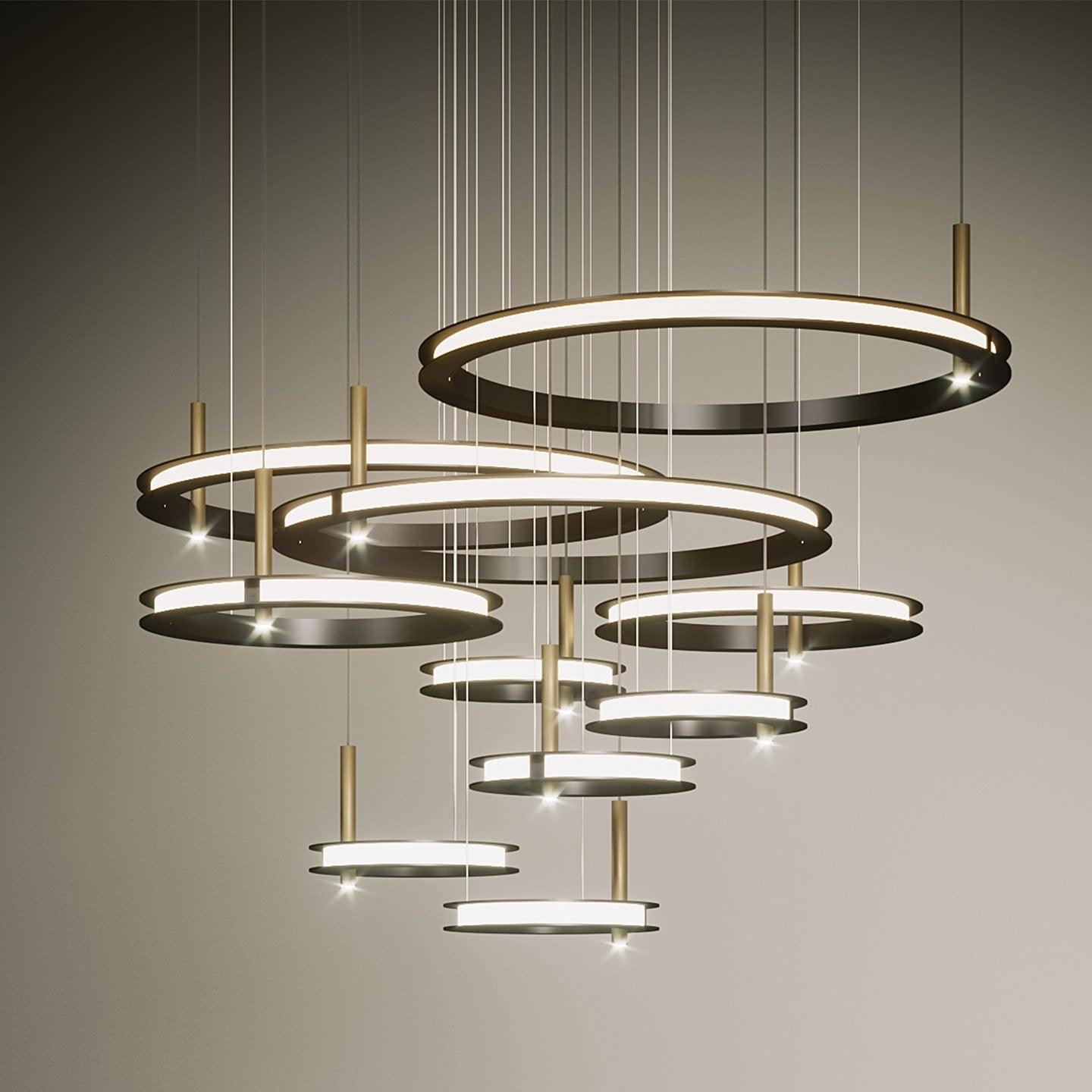 Aurora Chandelier Ring Layered Minimalist - Blowlighting