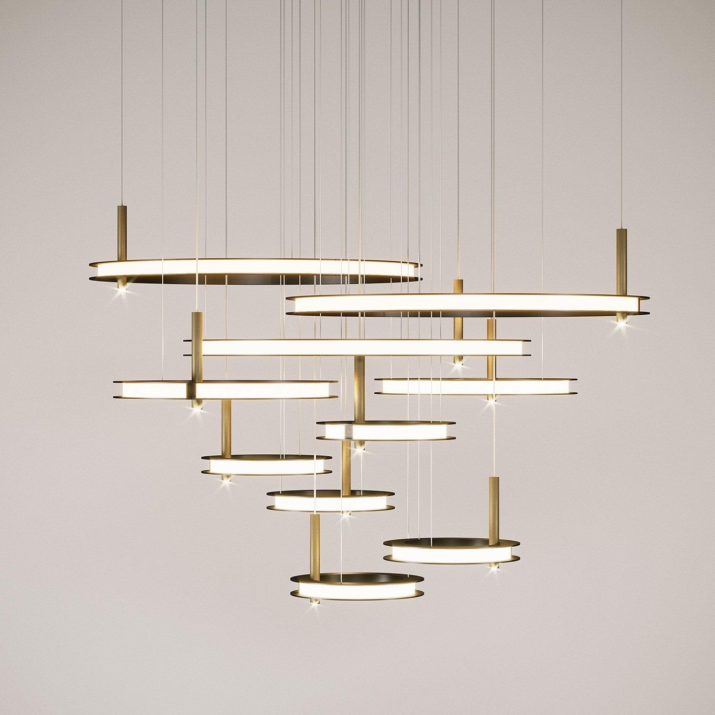 Aurora Chandelier Ring Layered Minimalist - Blowlighting