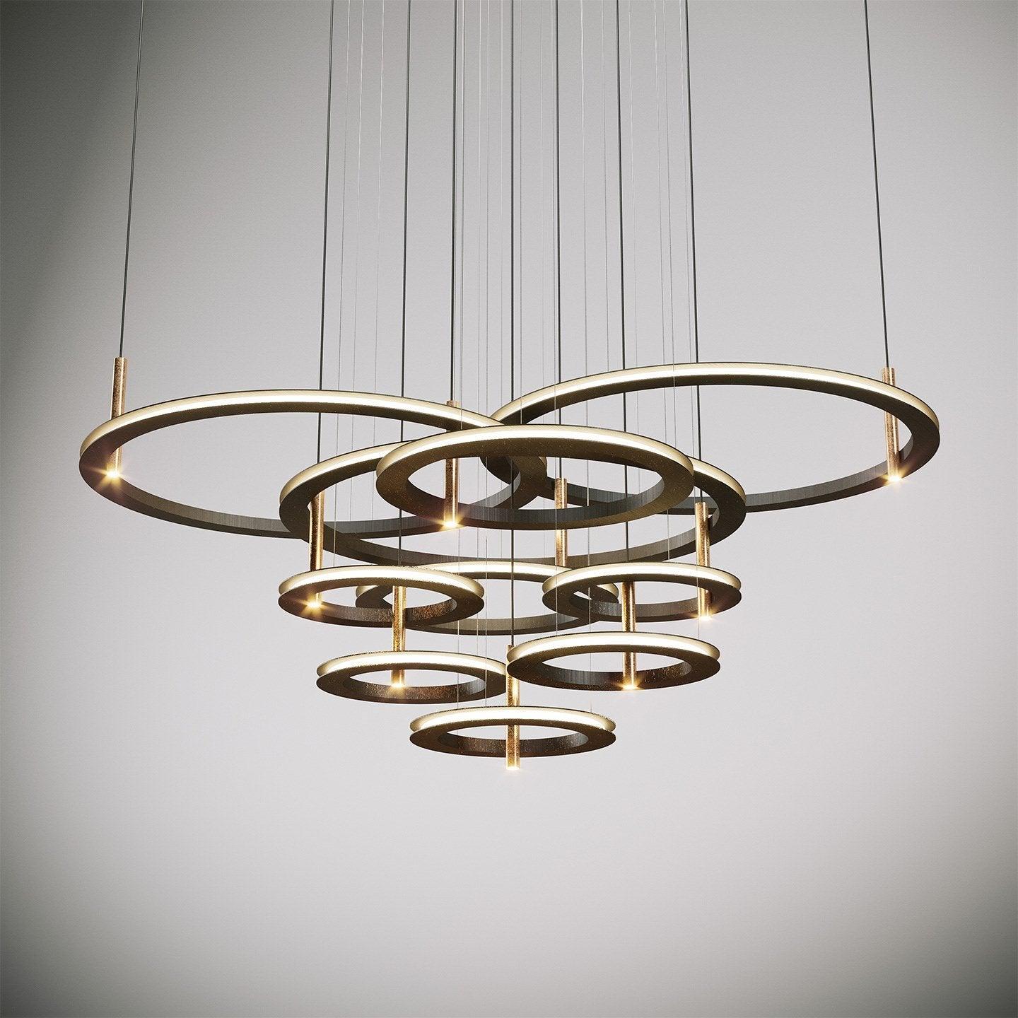 Aurora Chandelier Ring Layered Minimalist - Blowlighting
