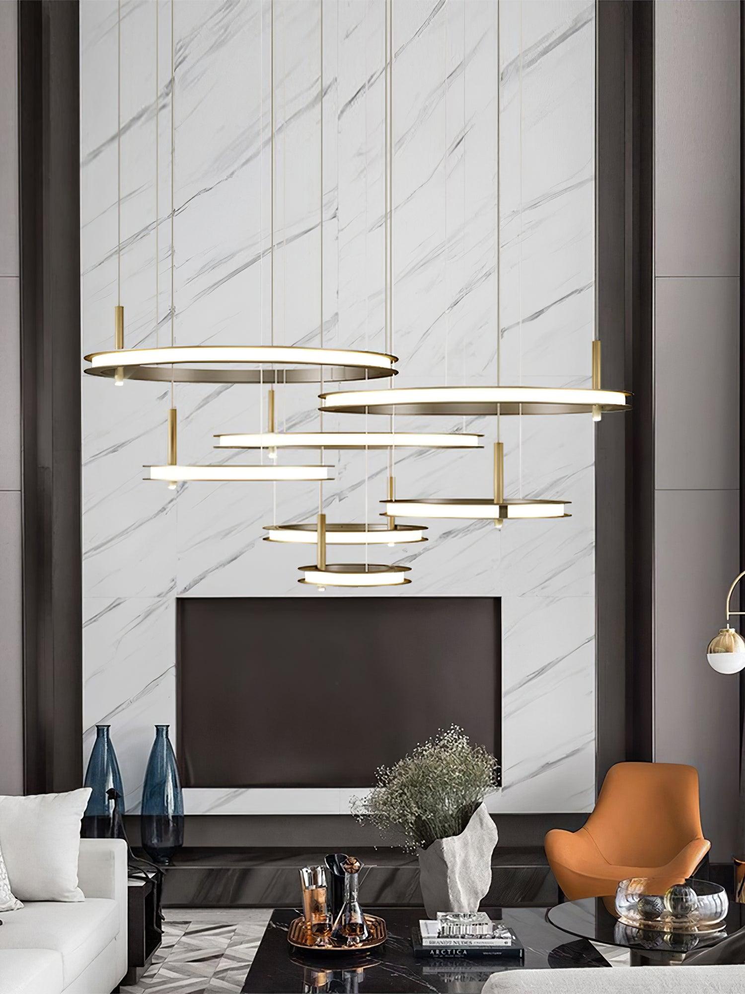 Aurora Chandelier Ring Layered Minimalist - Blowlighting