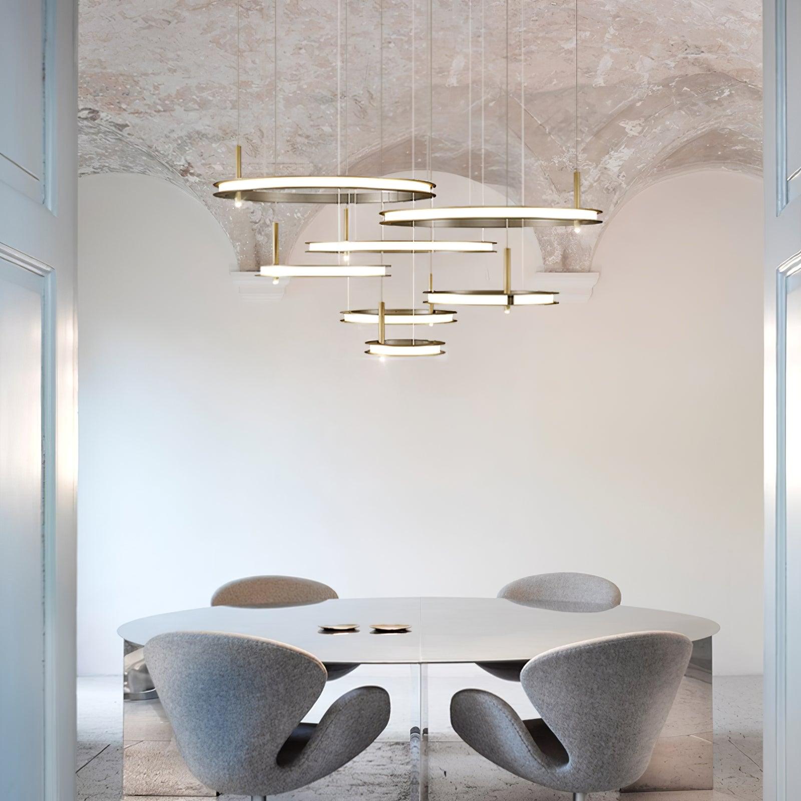 Aurora Chandelier Ring Layered Minimalist - Blowlighting