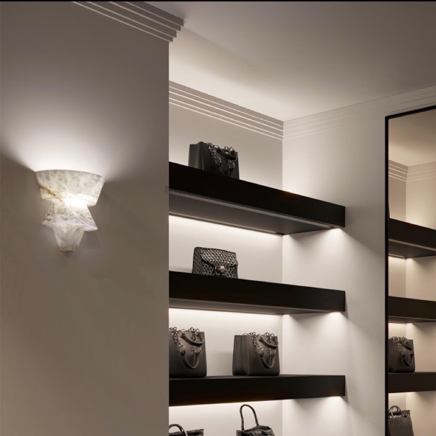 Vyloren Tiered Alabaster Wall Light - Blowlighting