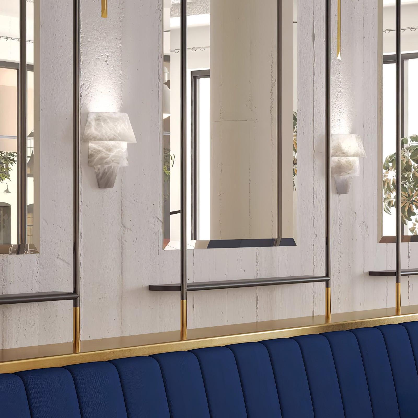 Vyloren Tiered Alabaster Wall Light - Blowlighting