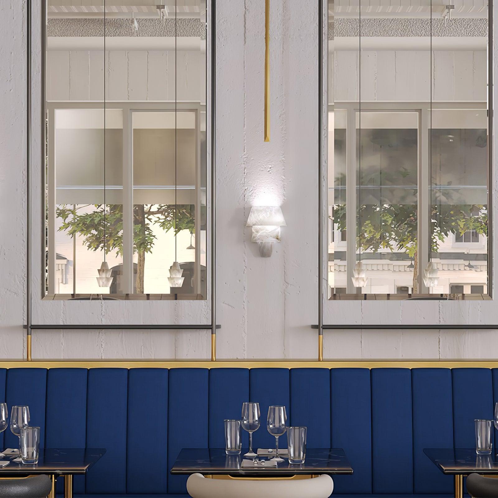 Vyloren Tiered Alabaster Wall Light - Blowlighting