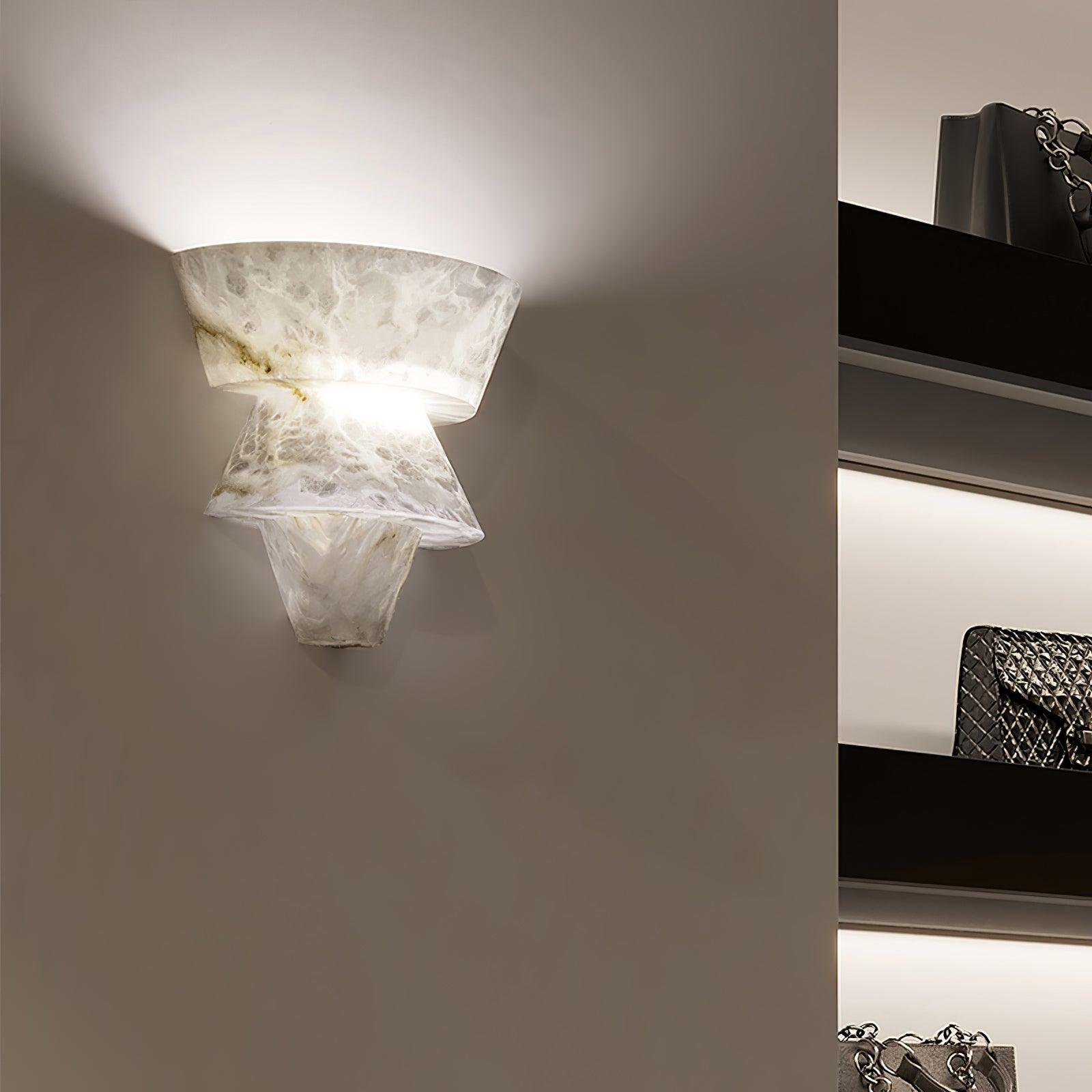 Vyloren Tiered Alabaster Wall Light - Blowlighting