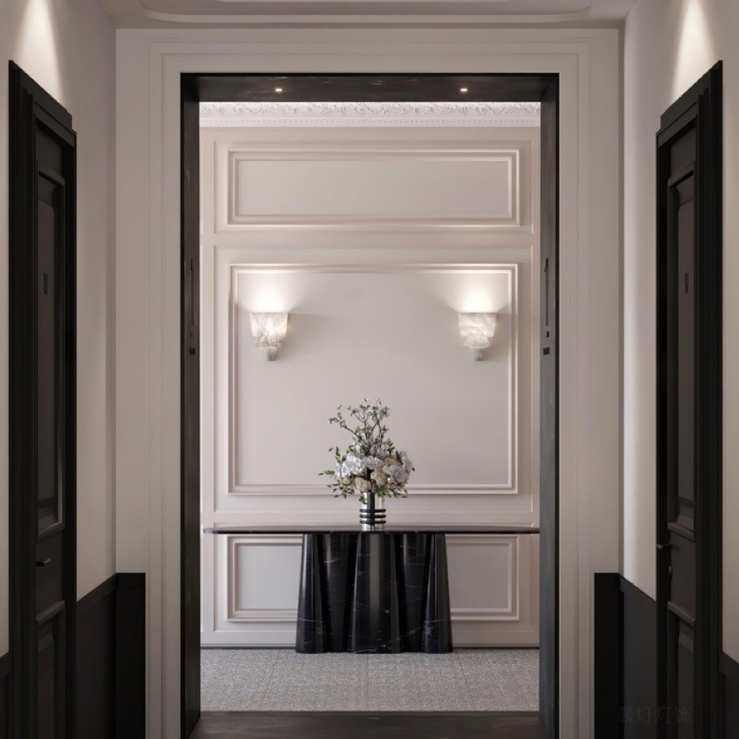 Vyloren Tiered Alabaster Wall Light - Blowlighting