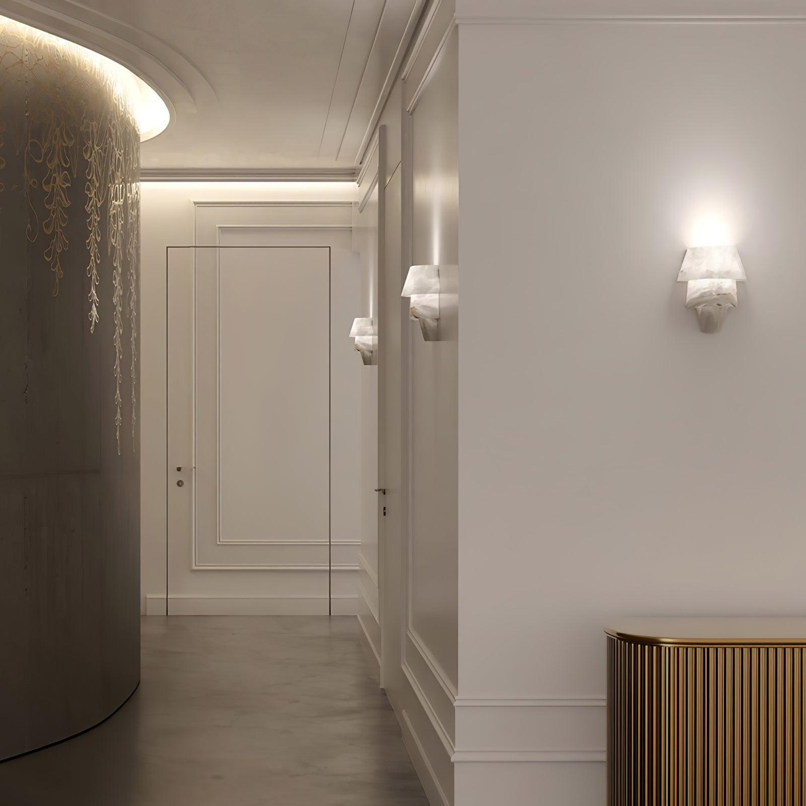 Vyloren Tiered Alabaster Wall Light - Blowlighting