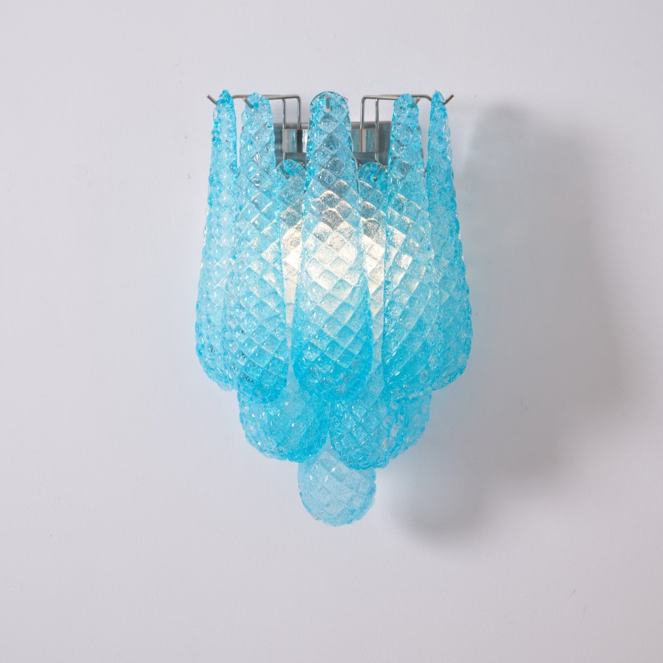 Aurora Wall Lamp Pink Teardrop Glass Floral Artistic - Blowlighting