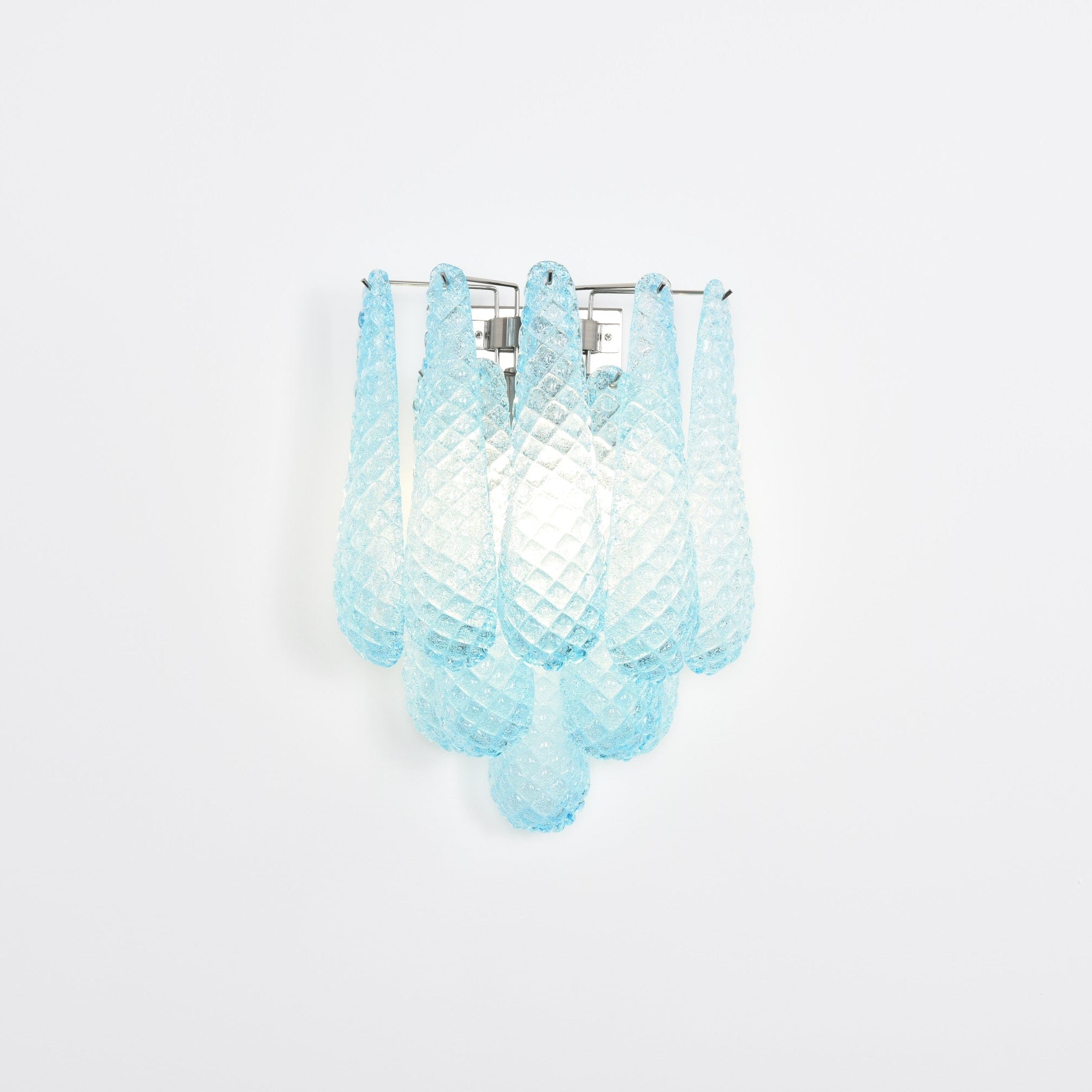 Aurora Wall Lamp Pink Teardrop Glass Floral Artistic - Blowlighting