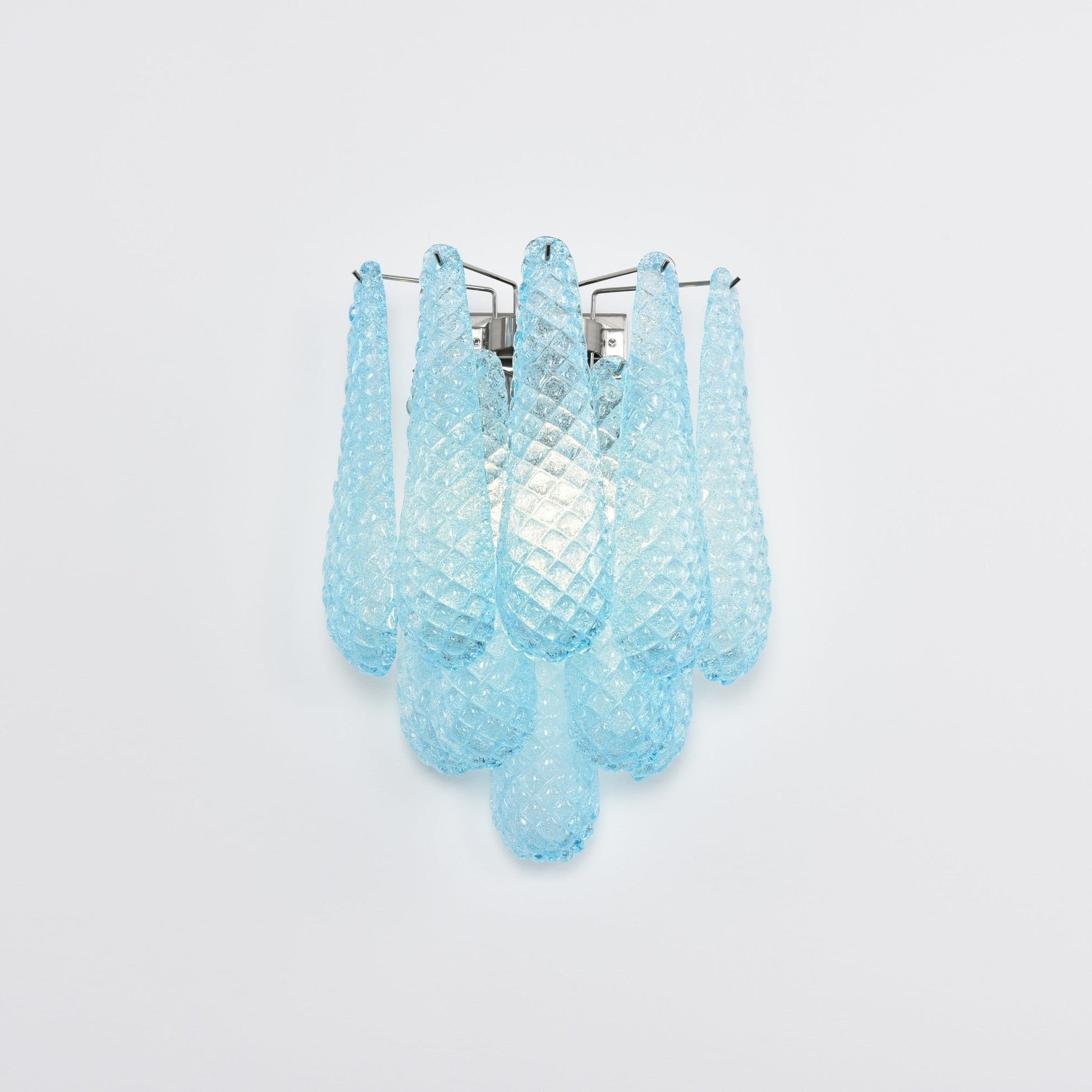 Aurora Wall Lamp Pink Teardrop Glass Floral Artistic - Blowlighting