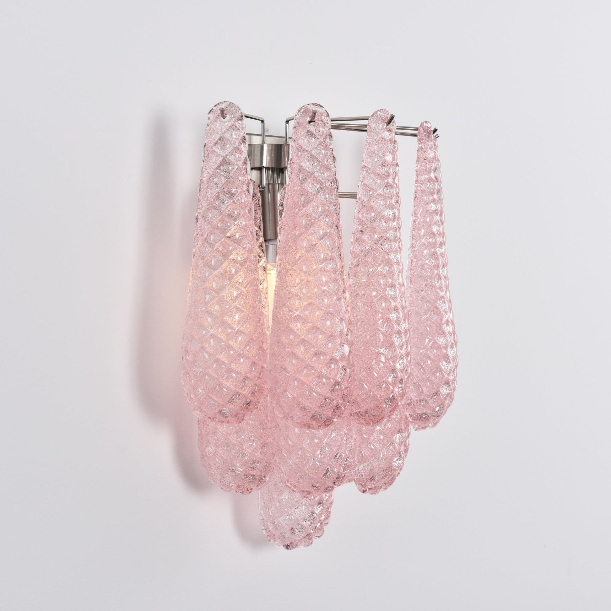Aurora Wall Lamp Pink Teardrop Glass Floral Artistic - Blowlighting