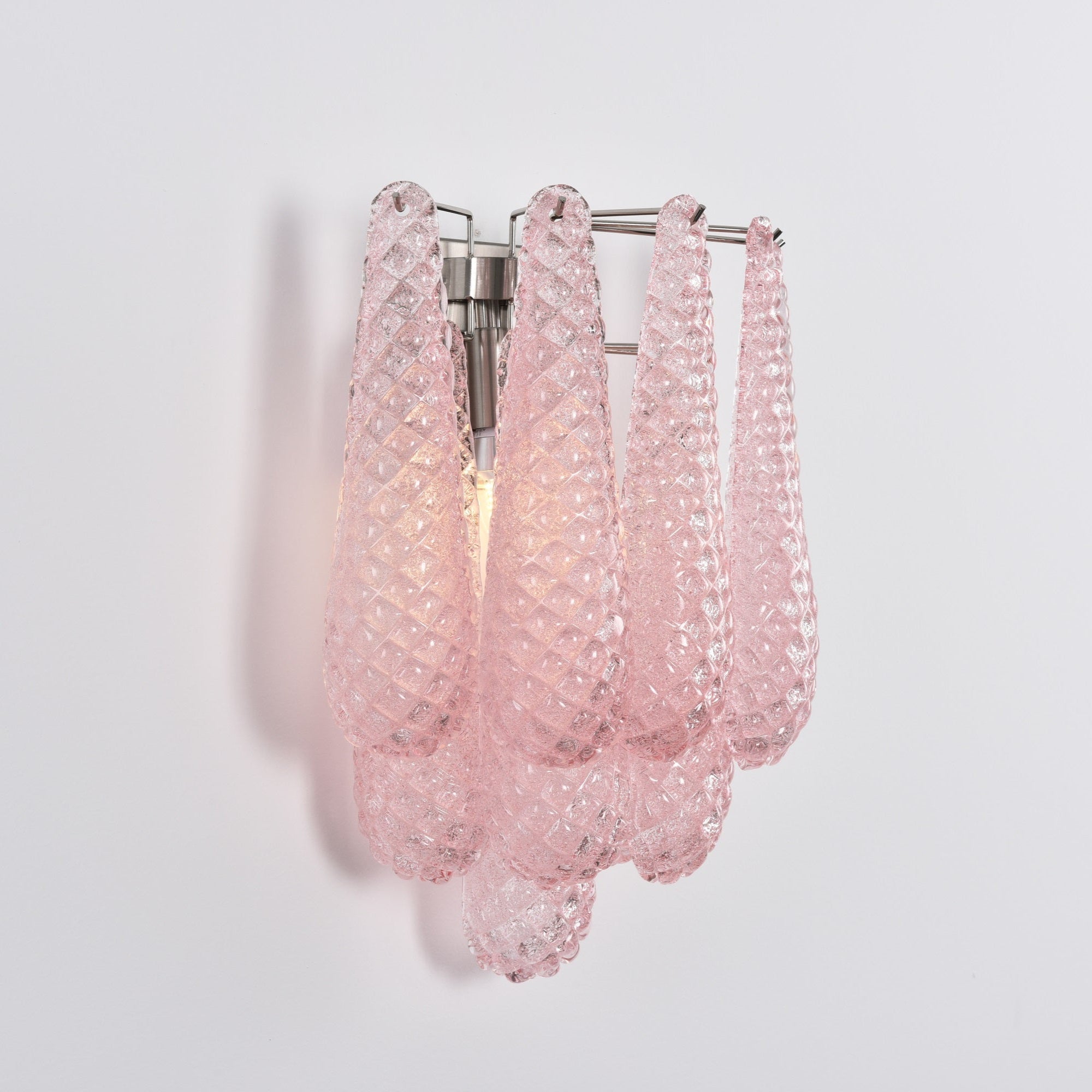 Aurora Wall Lamp Pink Teardrop Glass Floral Artistic - Blowlighting