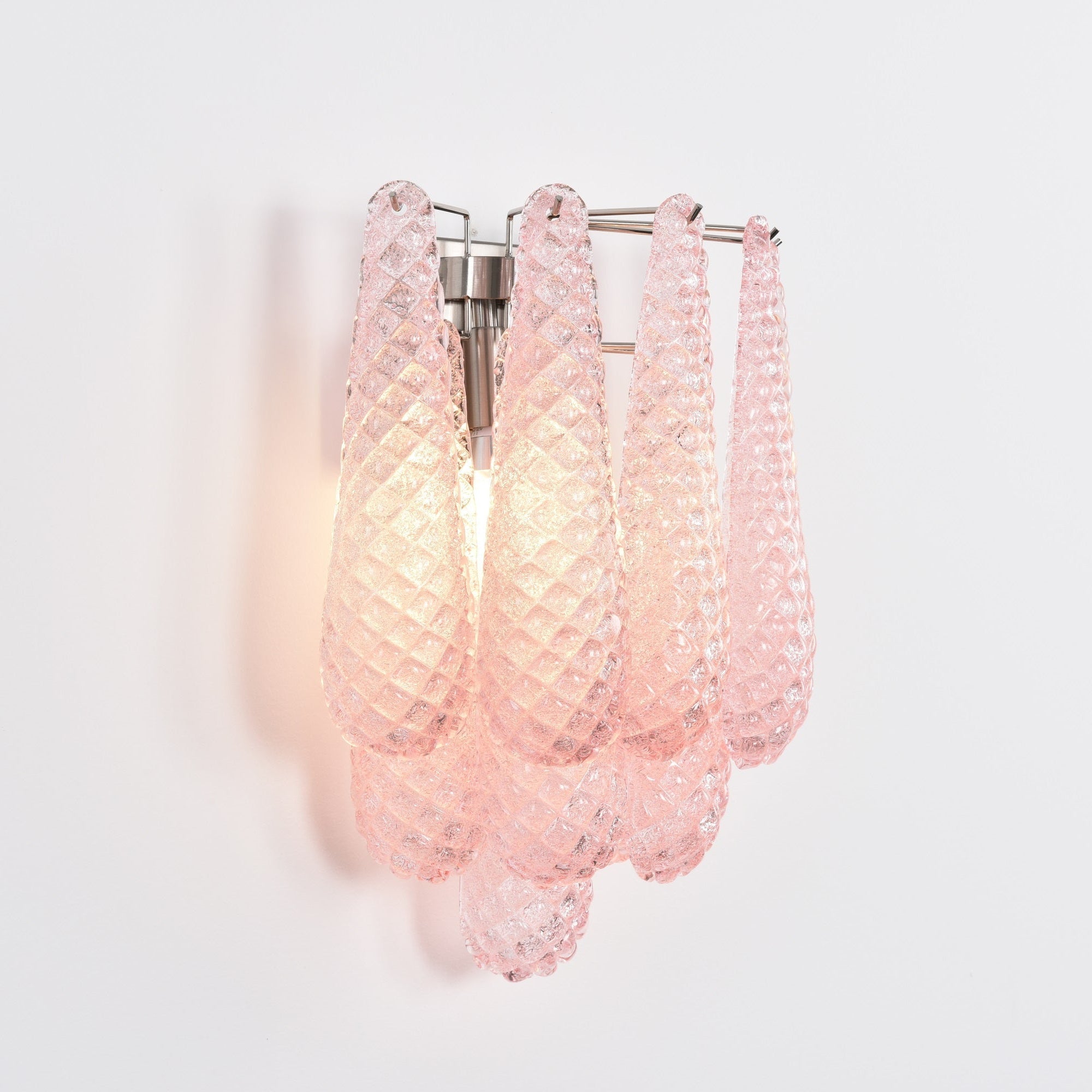Aurora Wall Lamp Pink Teardrop Glass Floral Artistic - Blowlighting