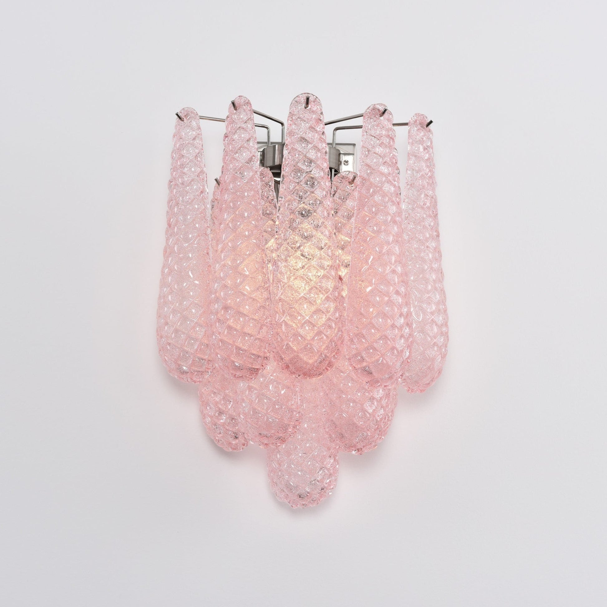 Aurora Wall Lamp Pink Teardrop Glass Floral Artistic - Blowlighting